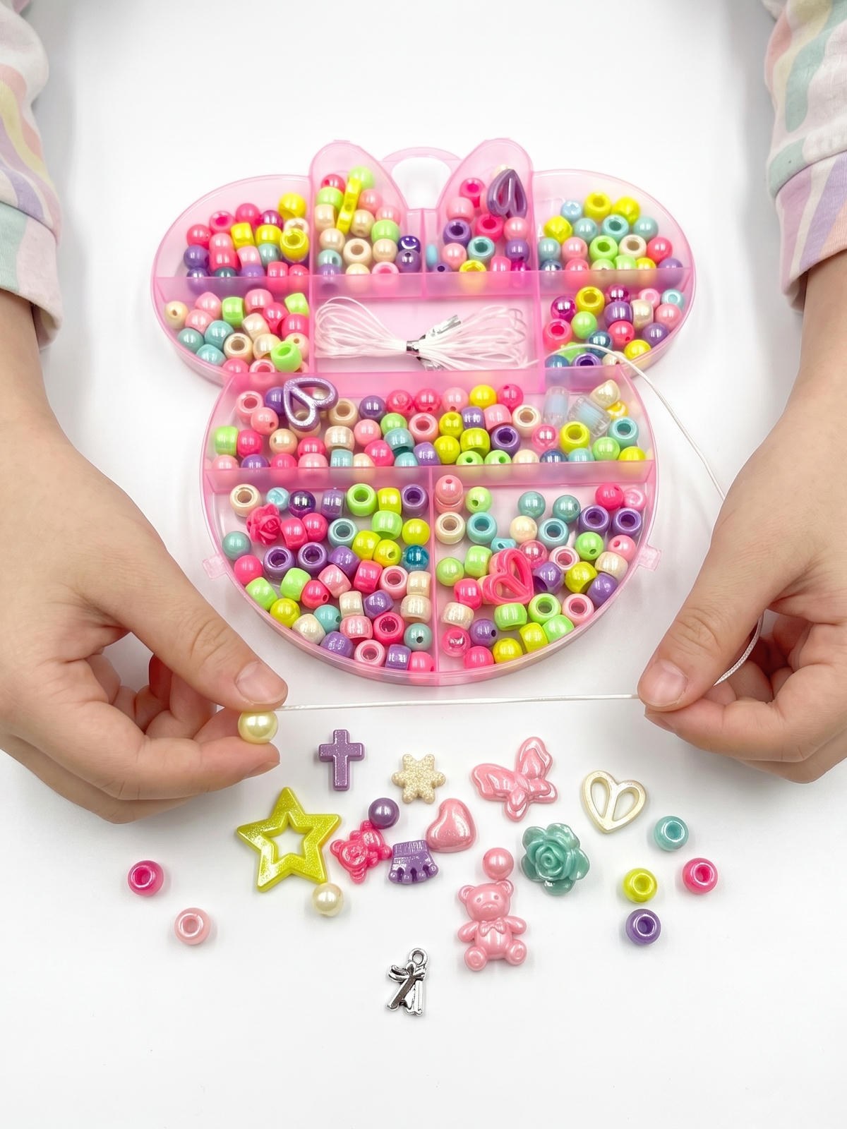 Miçangas Infantil Fazer Pulseira Colar Joia Arte Menina 12CX