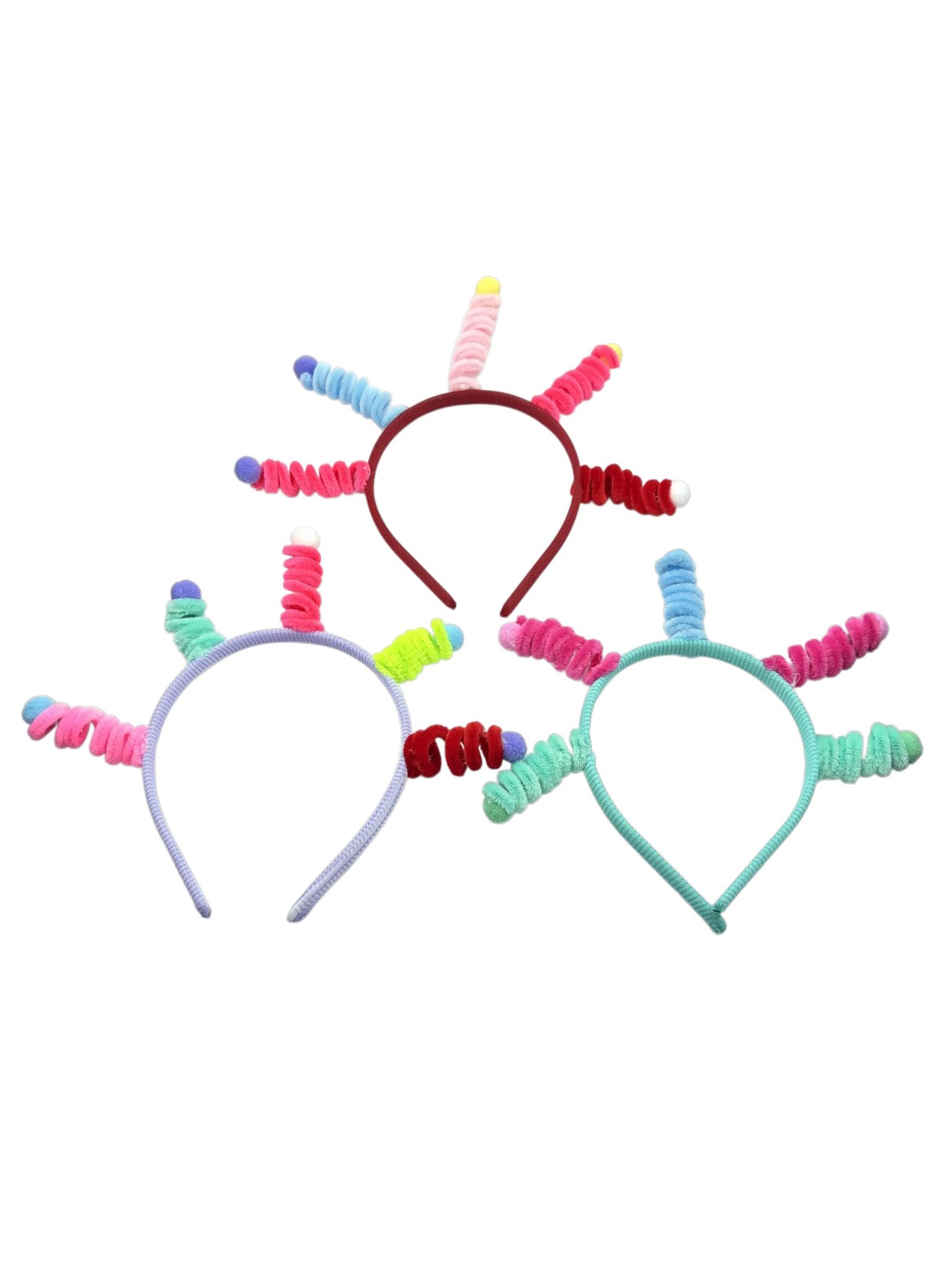 Kit 12 Tiara Maluca Cabelo Infantil Mola Antena Dia Das