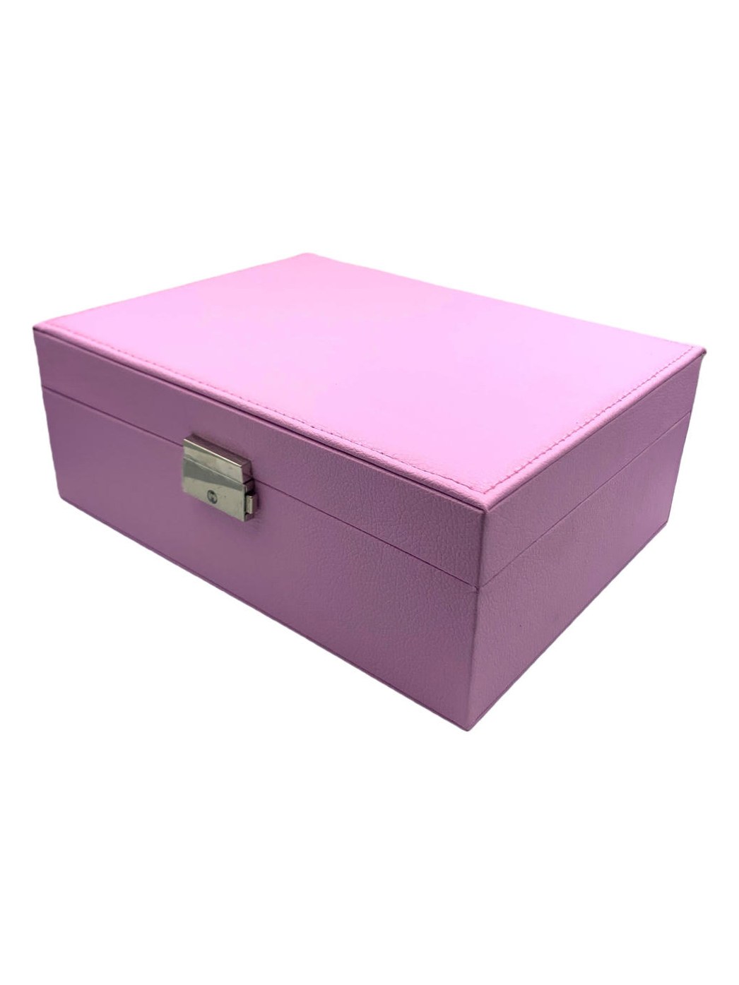 Porta Joias Organizador Couro Pu Duplo Bandeja Removivel