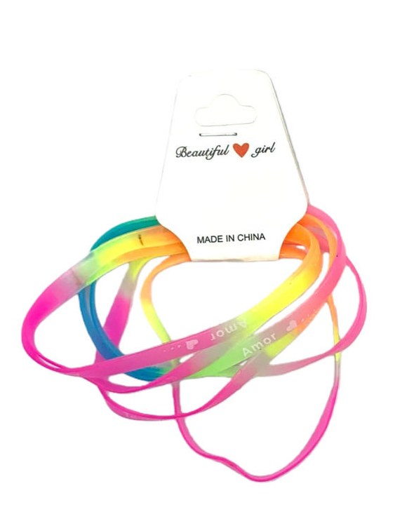 Pulseira Silicone Borracha Frases Sortida Festa Kit 72 Unid