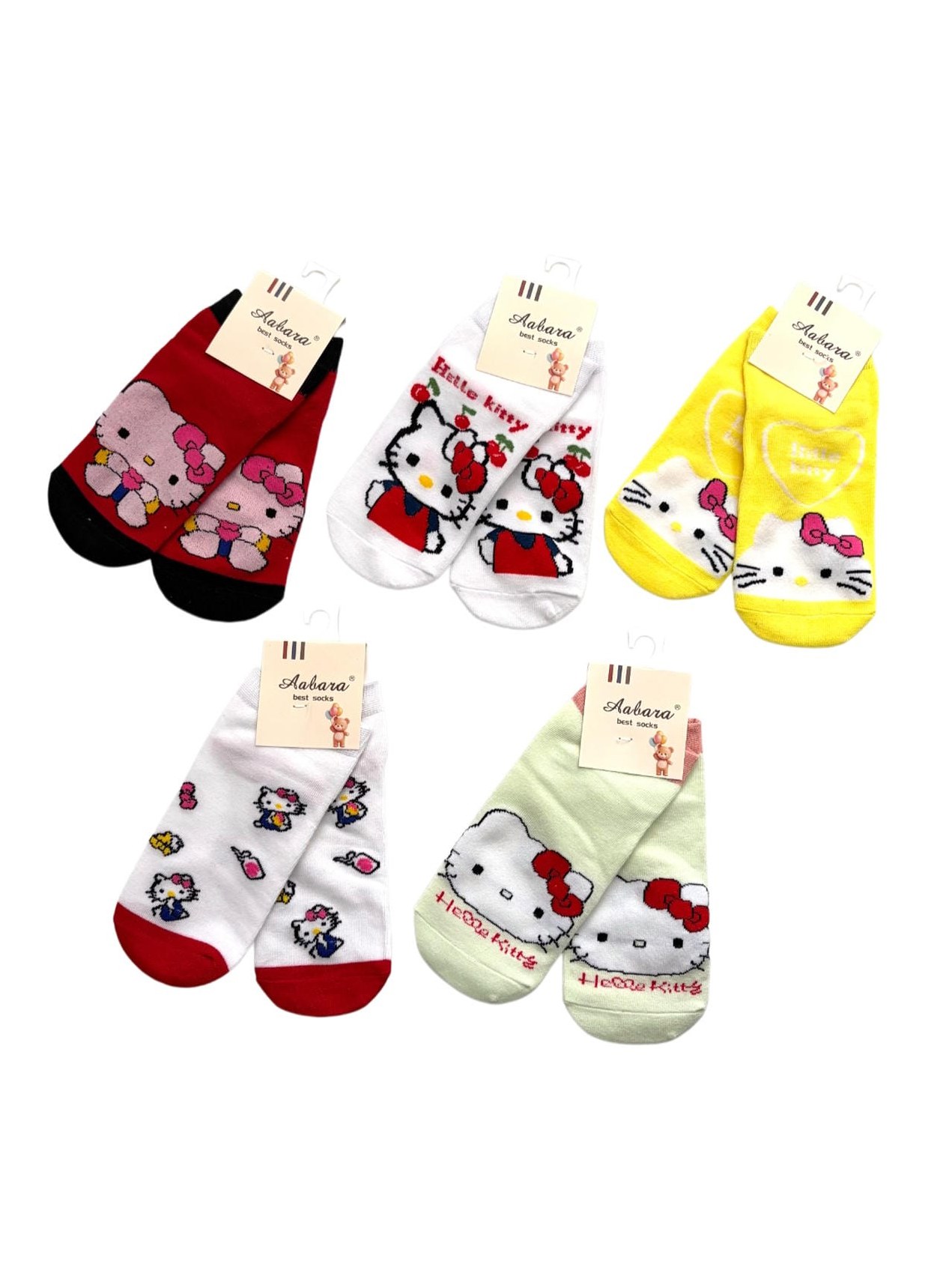 Meia Infantil Algodão Cartoon Estampada Unissex Kit 12 Pares