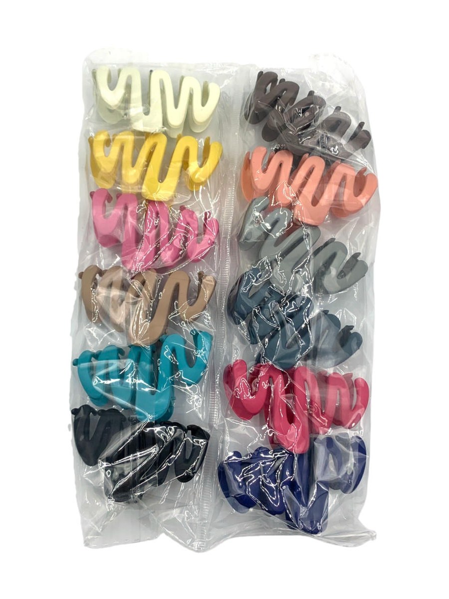 Piranha Cabelo Fosca Colorida Prendedor Presilha  Kit 12