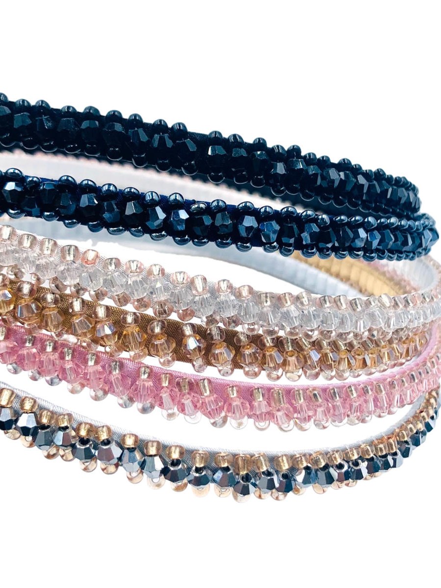 Kit 12 Tiara Cabelo Arco Fino Strass Perola Pedraria Festa