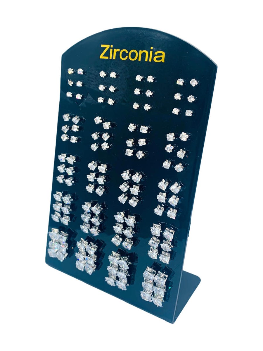 Brincos Strass Perola Cartela Feminino Kit 60 Pares SSED55