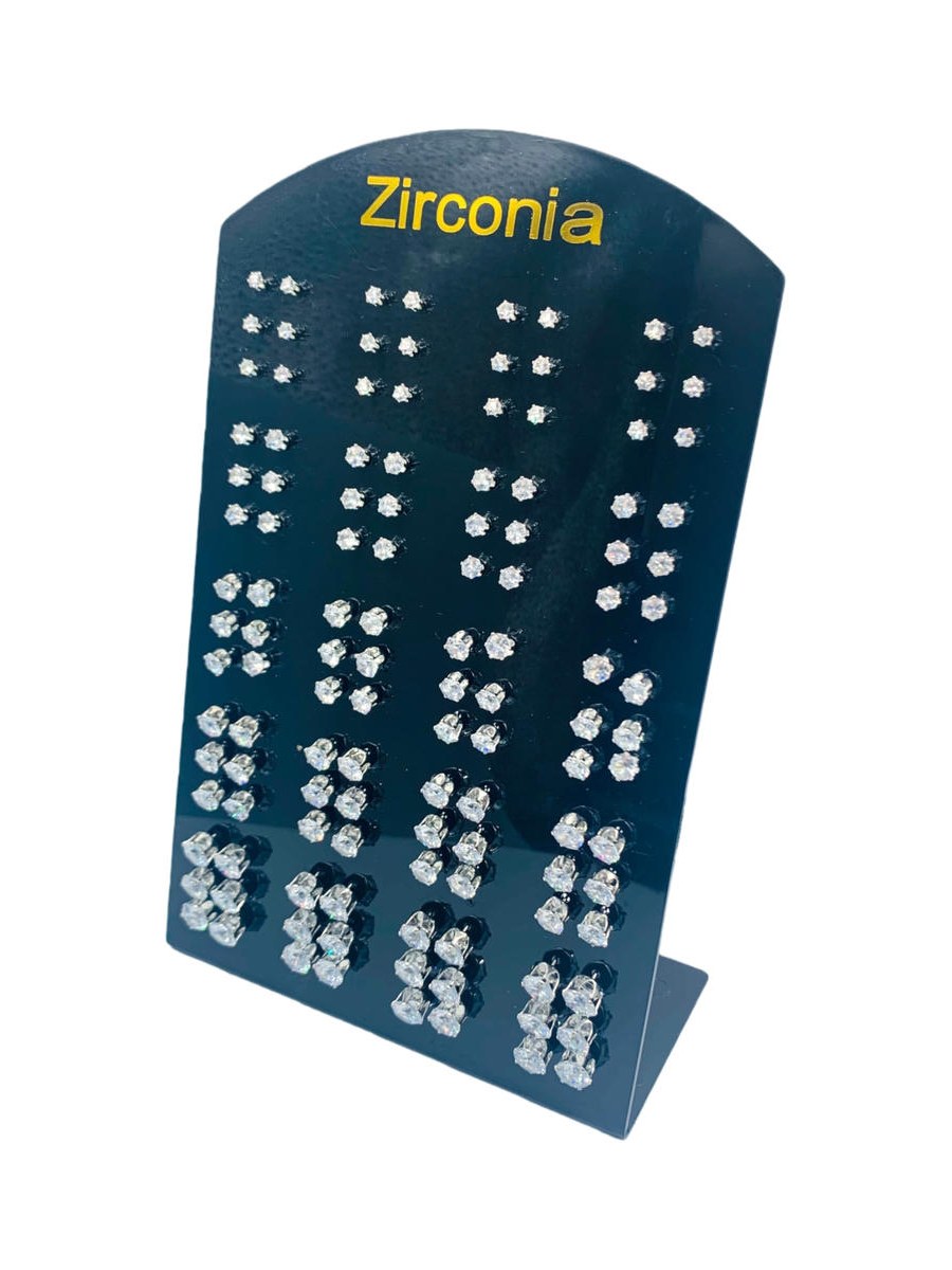 Brincos Strass Perola Cartela Feminino Kit 60 Pares SSED57