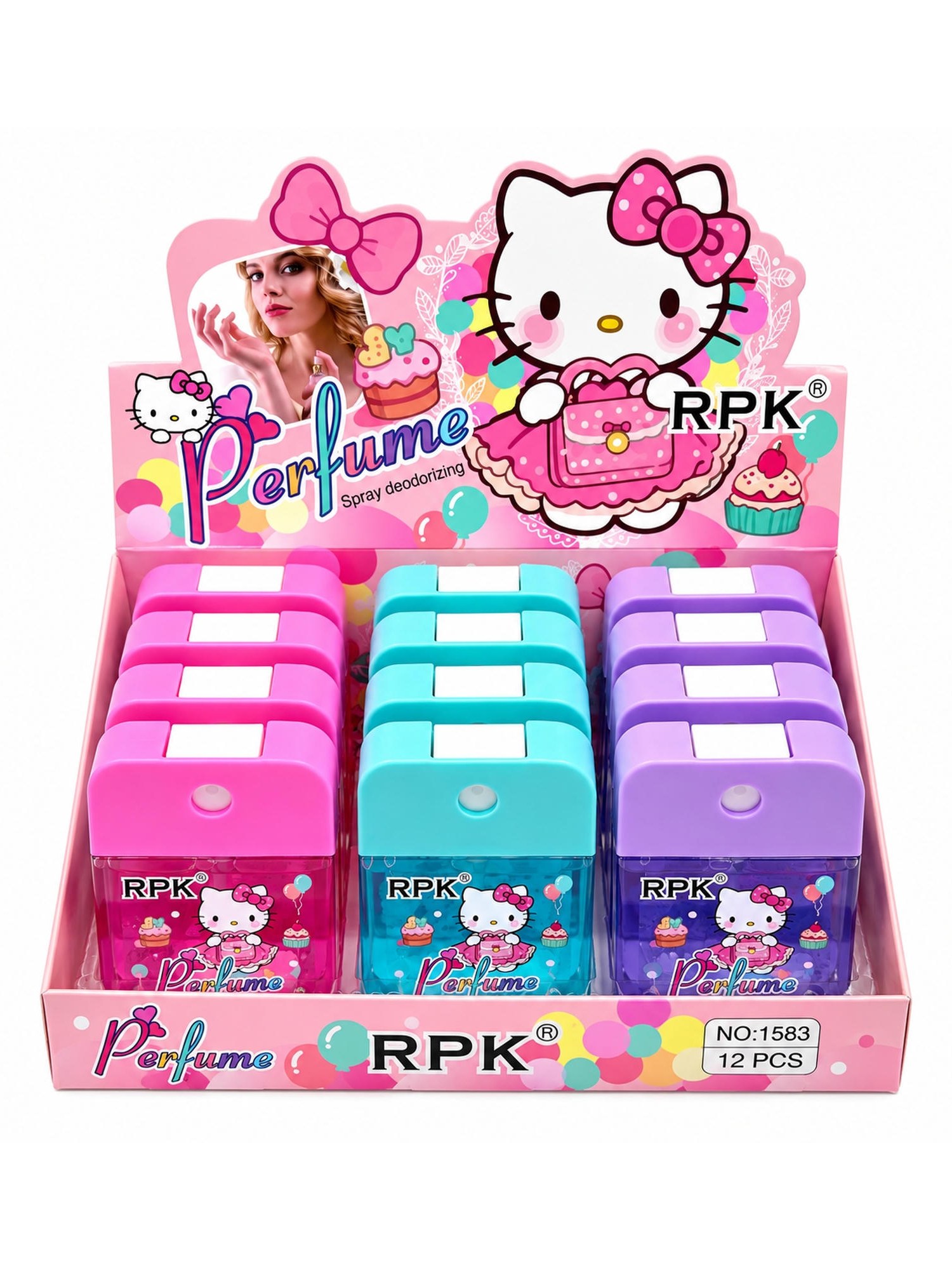 Kit 12 Perfume Infantil Gatinha Presente Dia Das Crianças