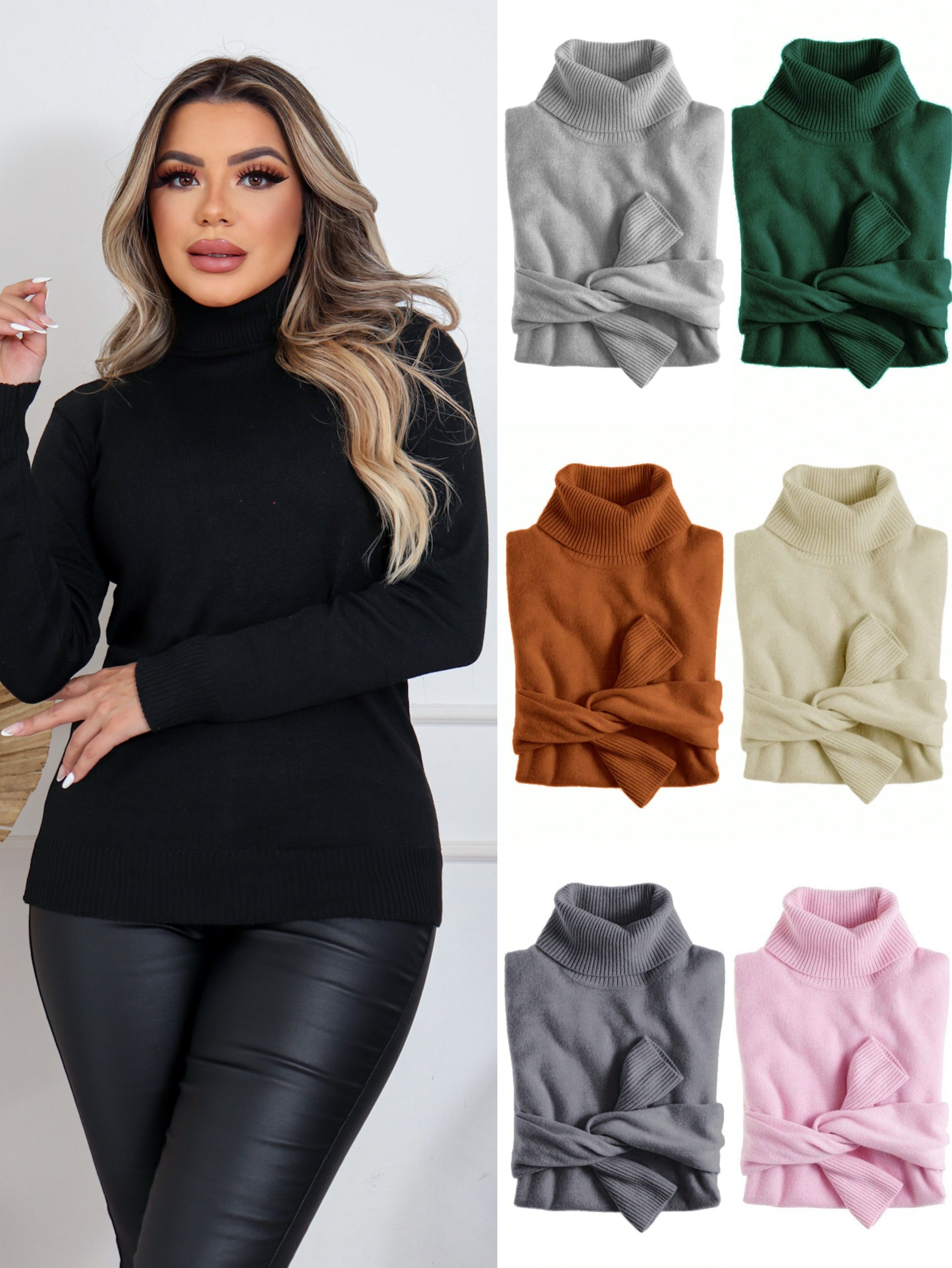 MONNEI Blusa Tricot Gola Alta Cacharrel