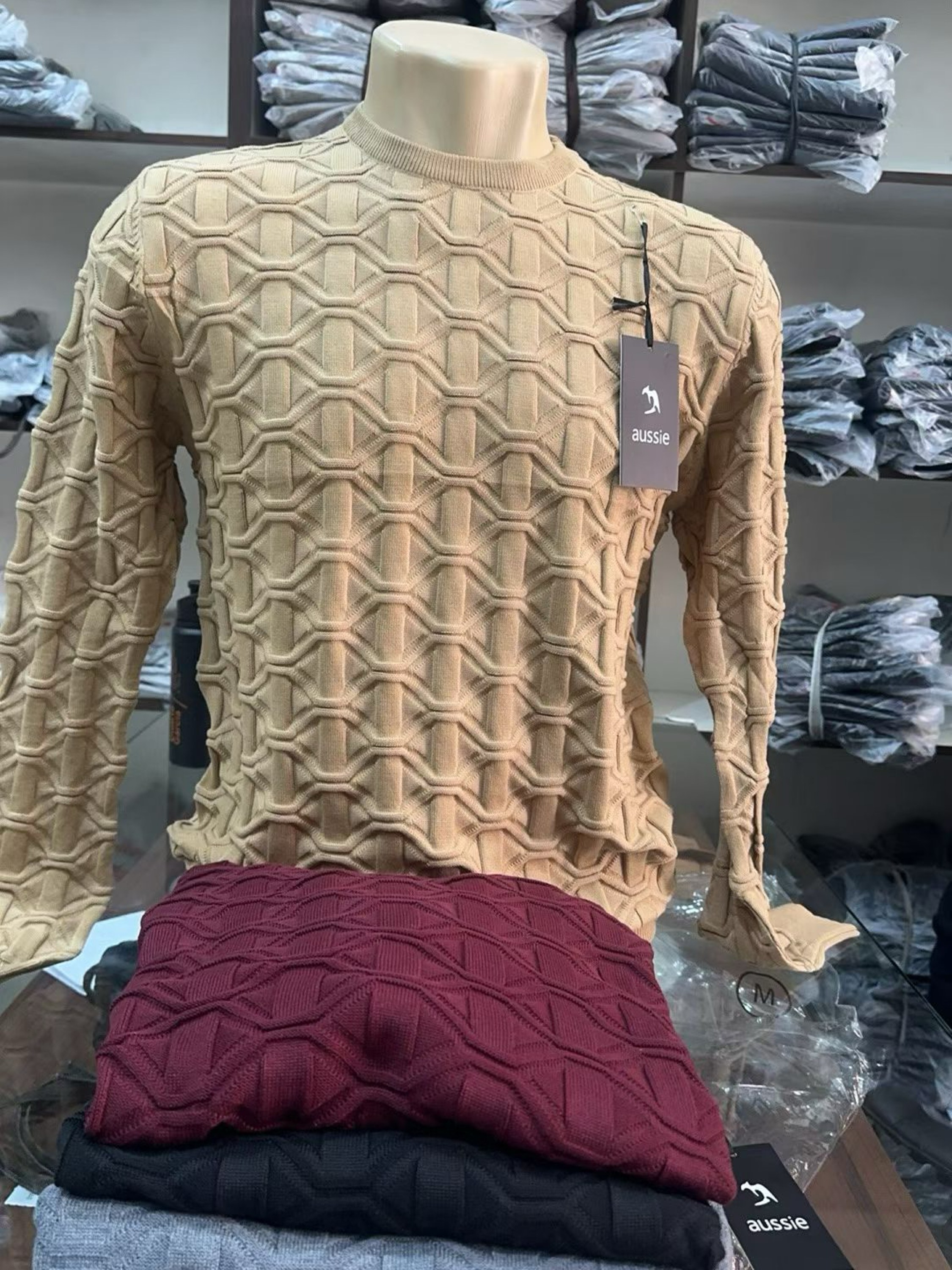 Suéter tricot masculino Aussie