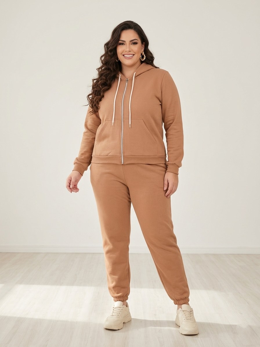 (Conjunto Moletom )Plus Size Feminina**