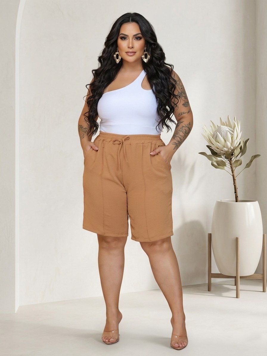 (Bermuda Duna Plus Size Feminina)**