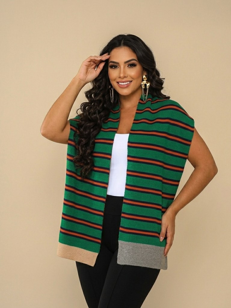 (Cachecol Trico Listrada inverno)**