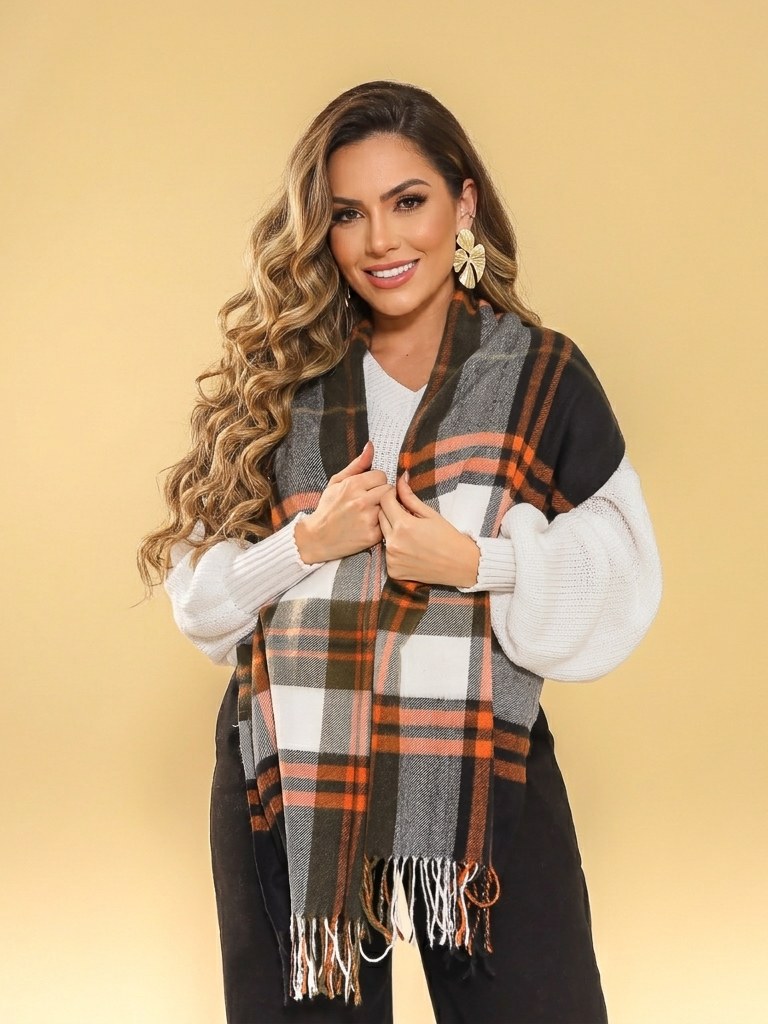 (Cachecol Xadrez )Feminina**