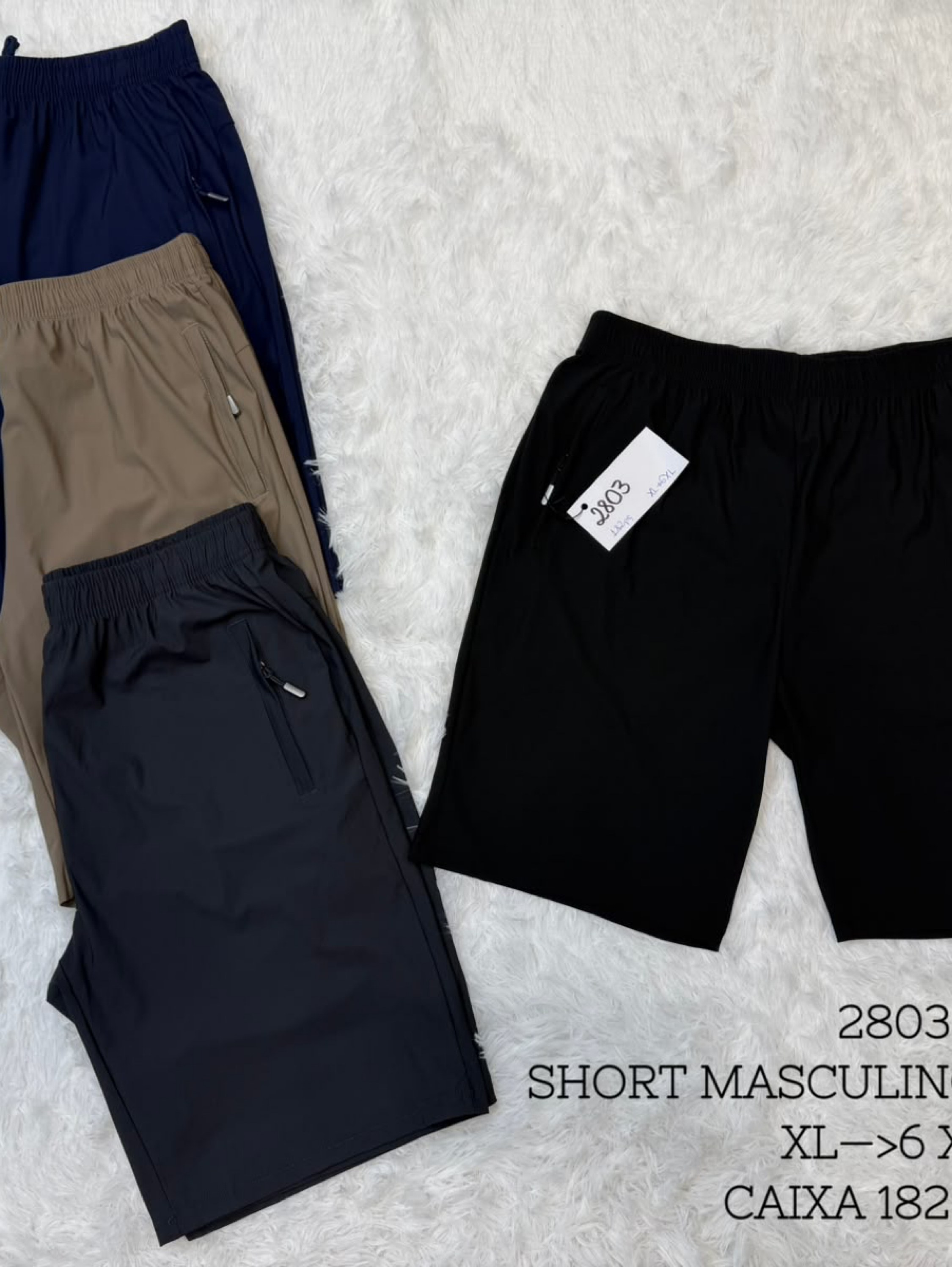 Short masculina poliamida