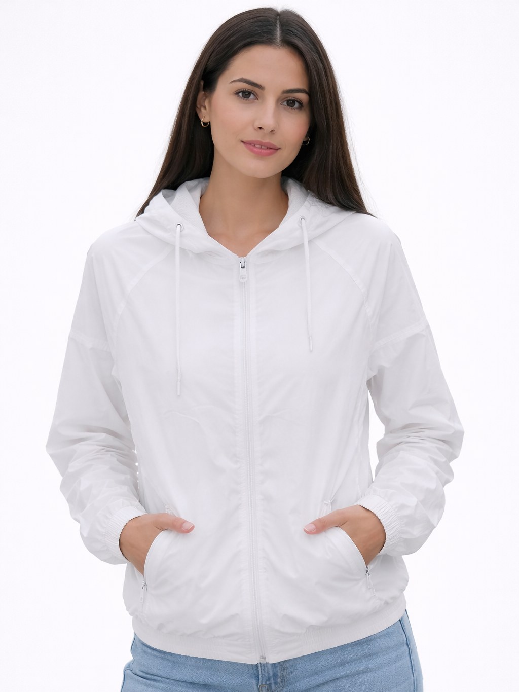 Jaqueta corta vento feminina