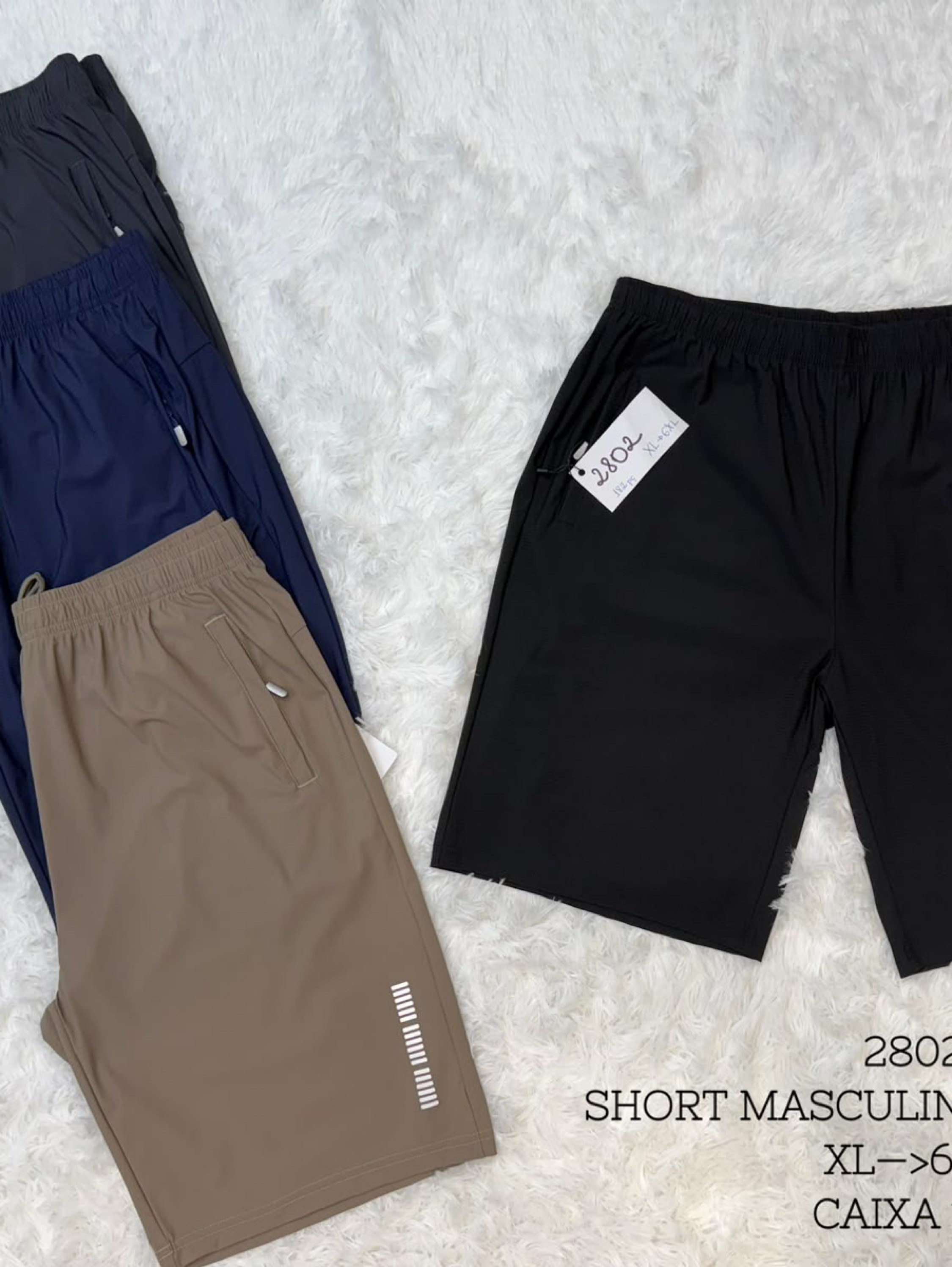Short masculina poliamida