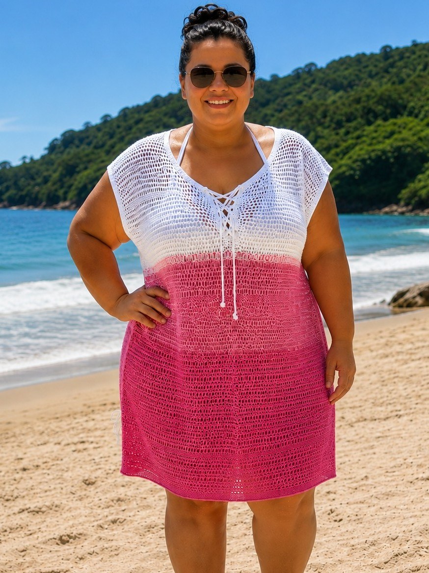Saida de Praia Plus Size degrade