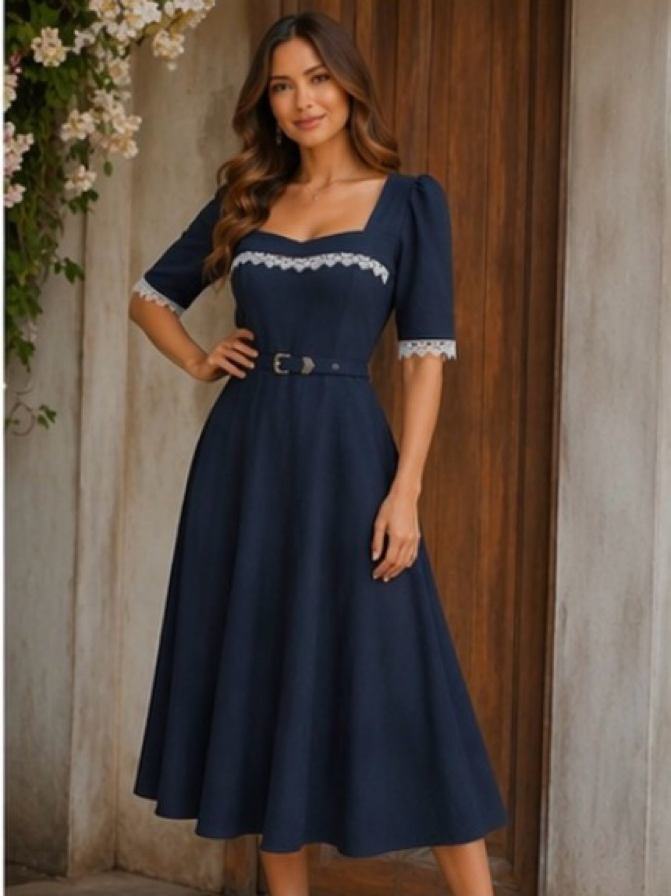 Vestido Mídi Retrô