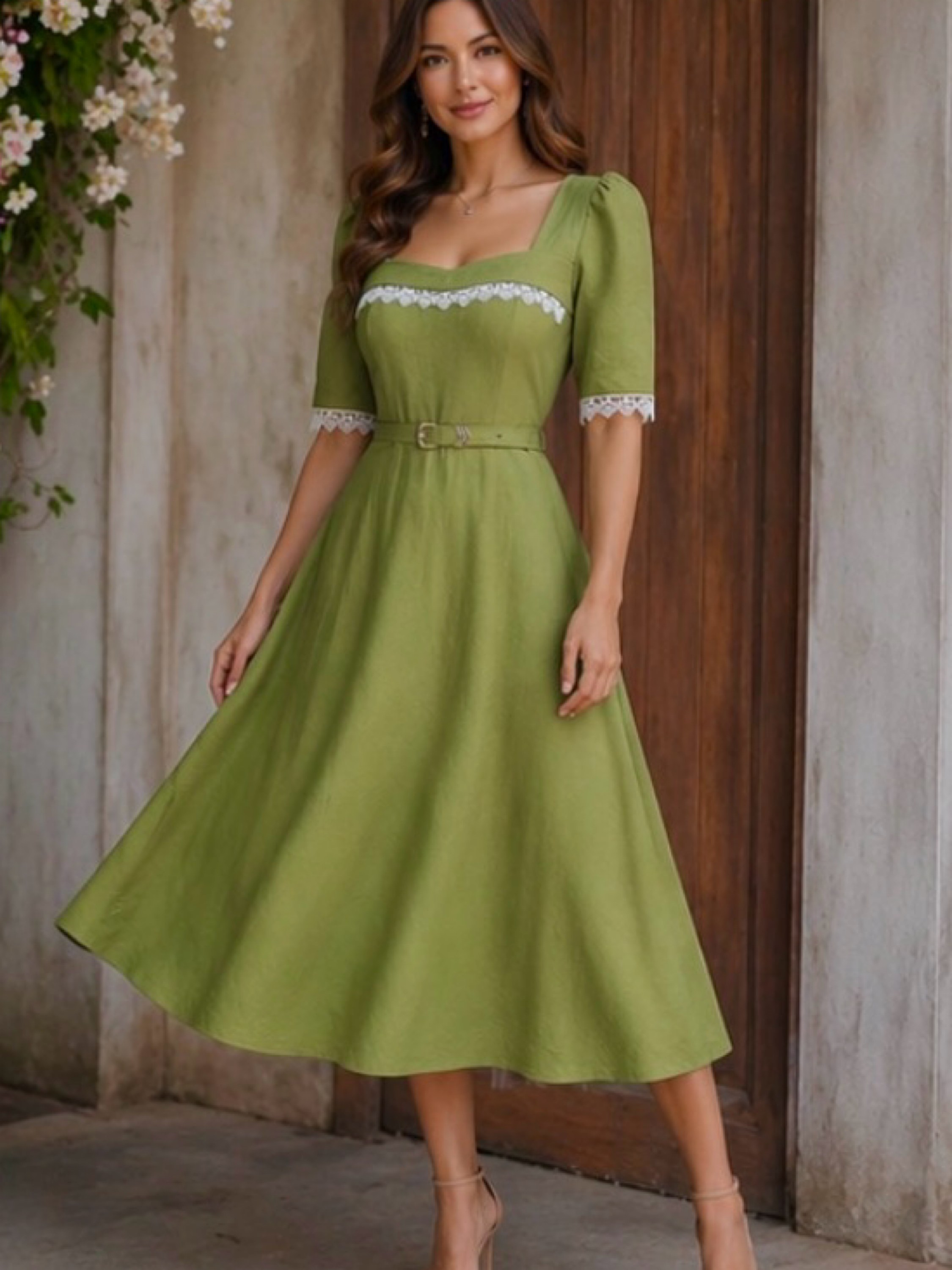 Vestido Mídi Retrô