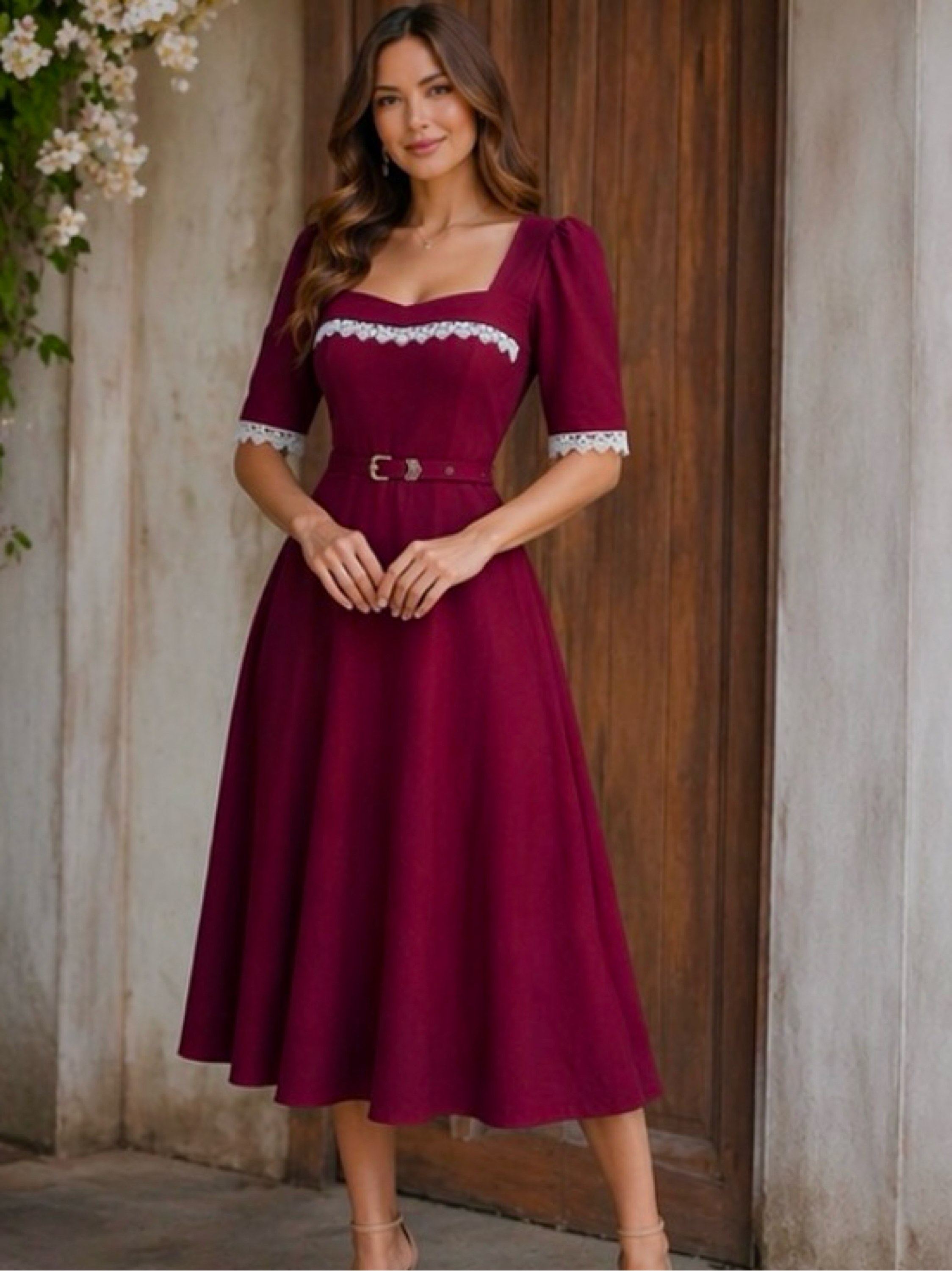 Vestido Mídi Retrô