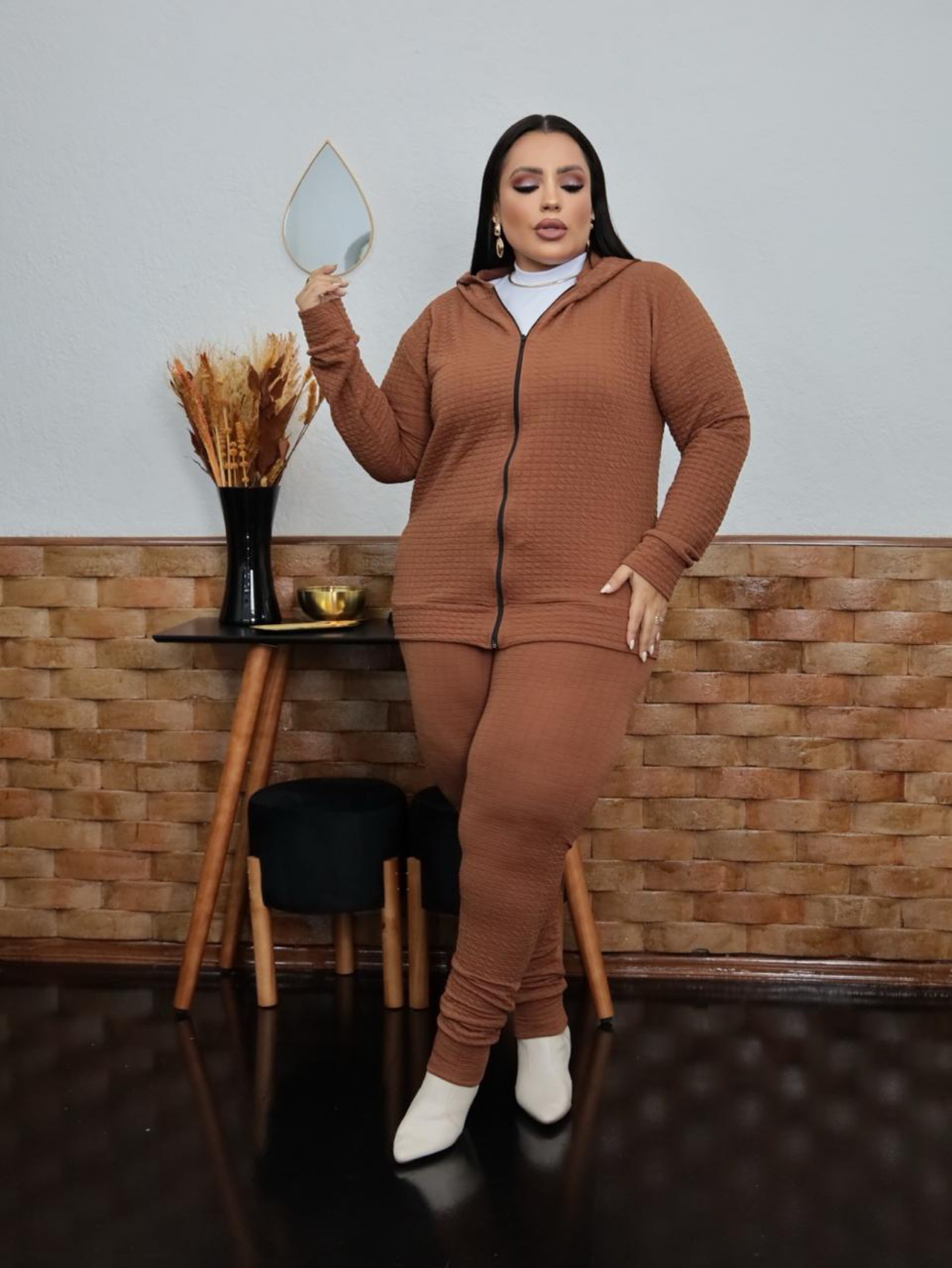 Conjunto Blusa Zíper e Calça