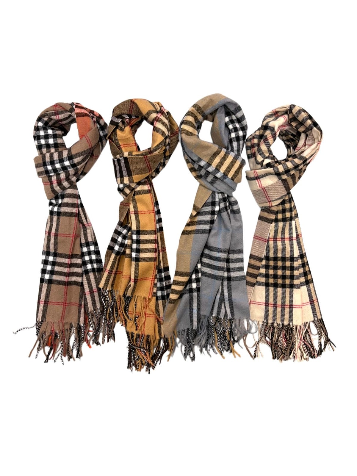 Cachecol Pashmina Xadrez Grosso Inverno Frio Moda Kit 12 PC