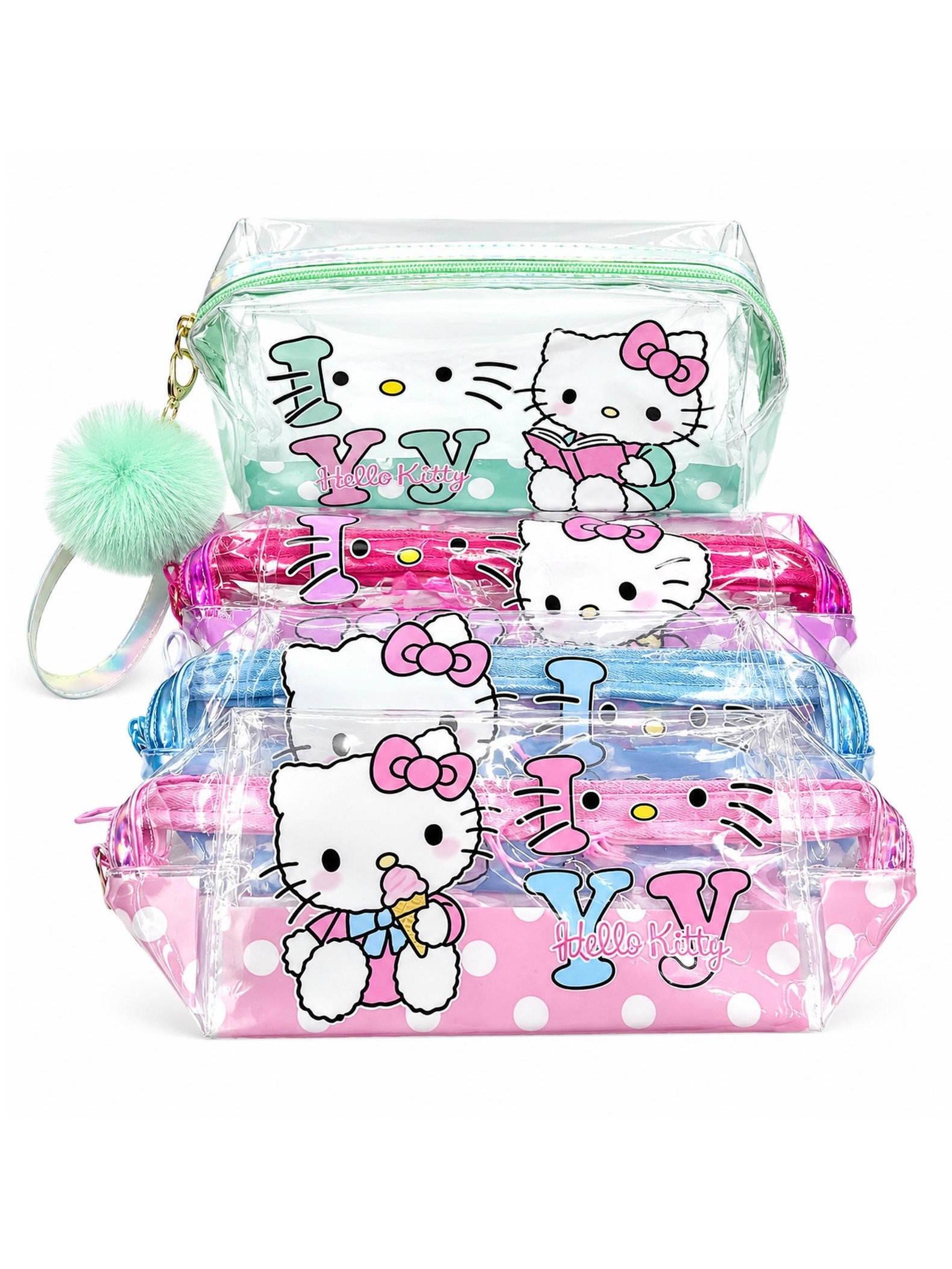Necessaire Transparente PVC com Zíper e Alça Organizadora