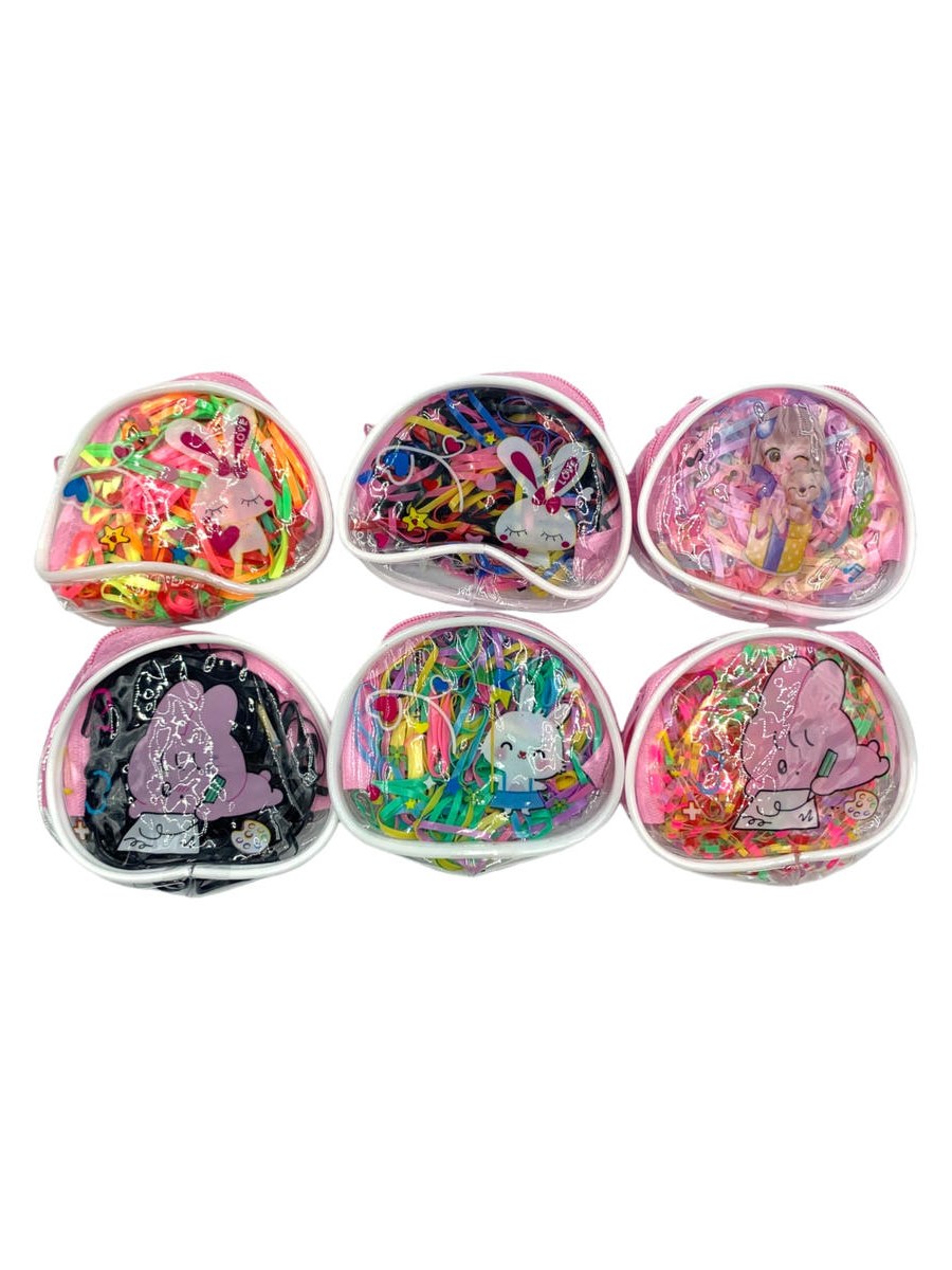 Elasticos Cabelo Silicone Descartaveis Bolsinha 12 Pacotes