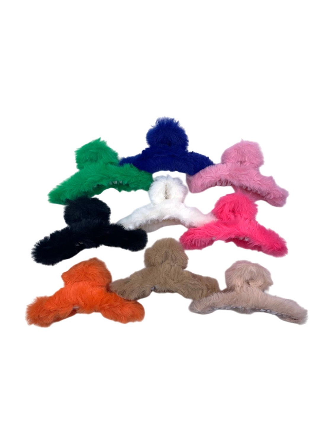 Piranha Cabelo Pelucia Fofa Presilha Mulher Kit 12 Peças