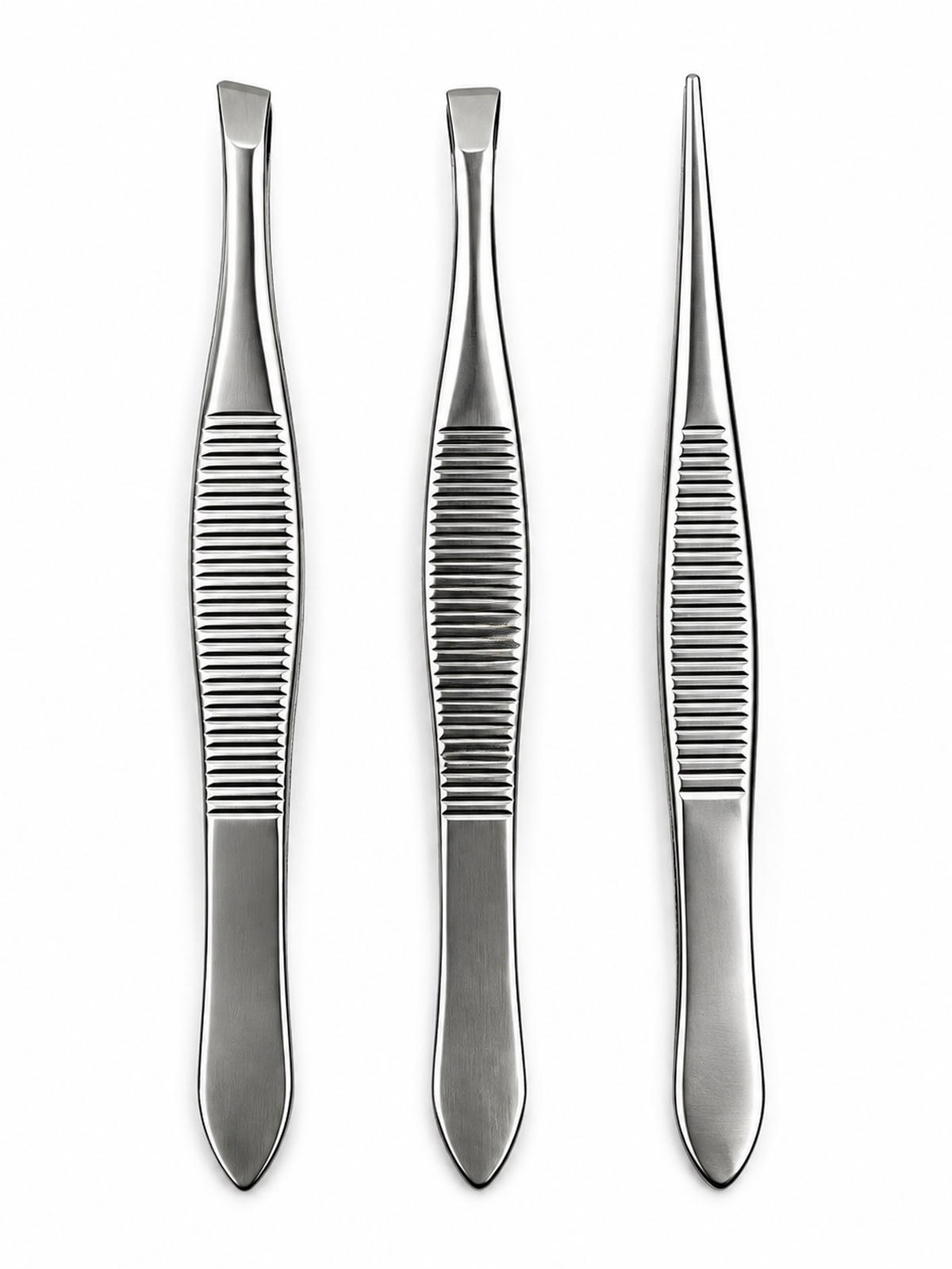 Kit 36 Pinças para Sobrancelha em Aço Inox Depilação Facial