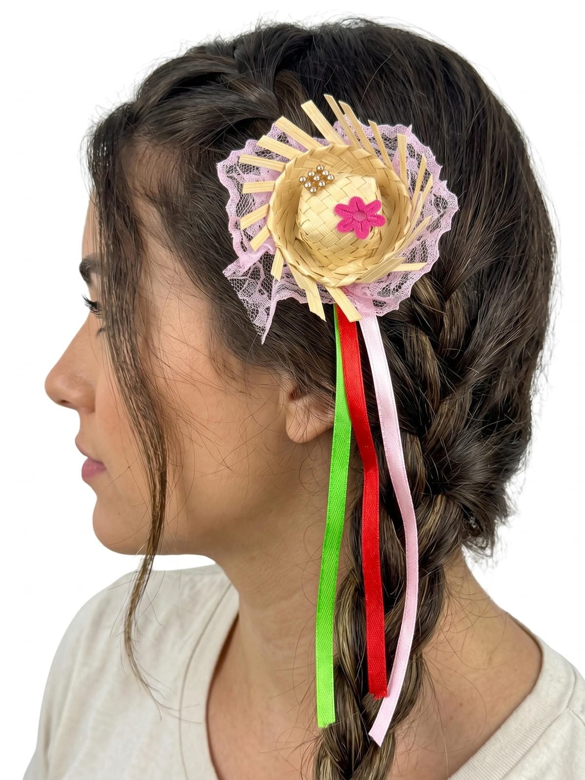 Presilha Cabelo Chapeu Festa Junina Caipira Arraia Moda 12PC