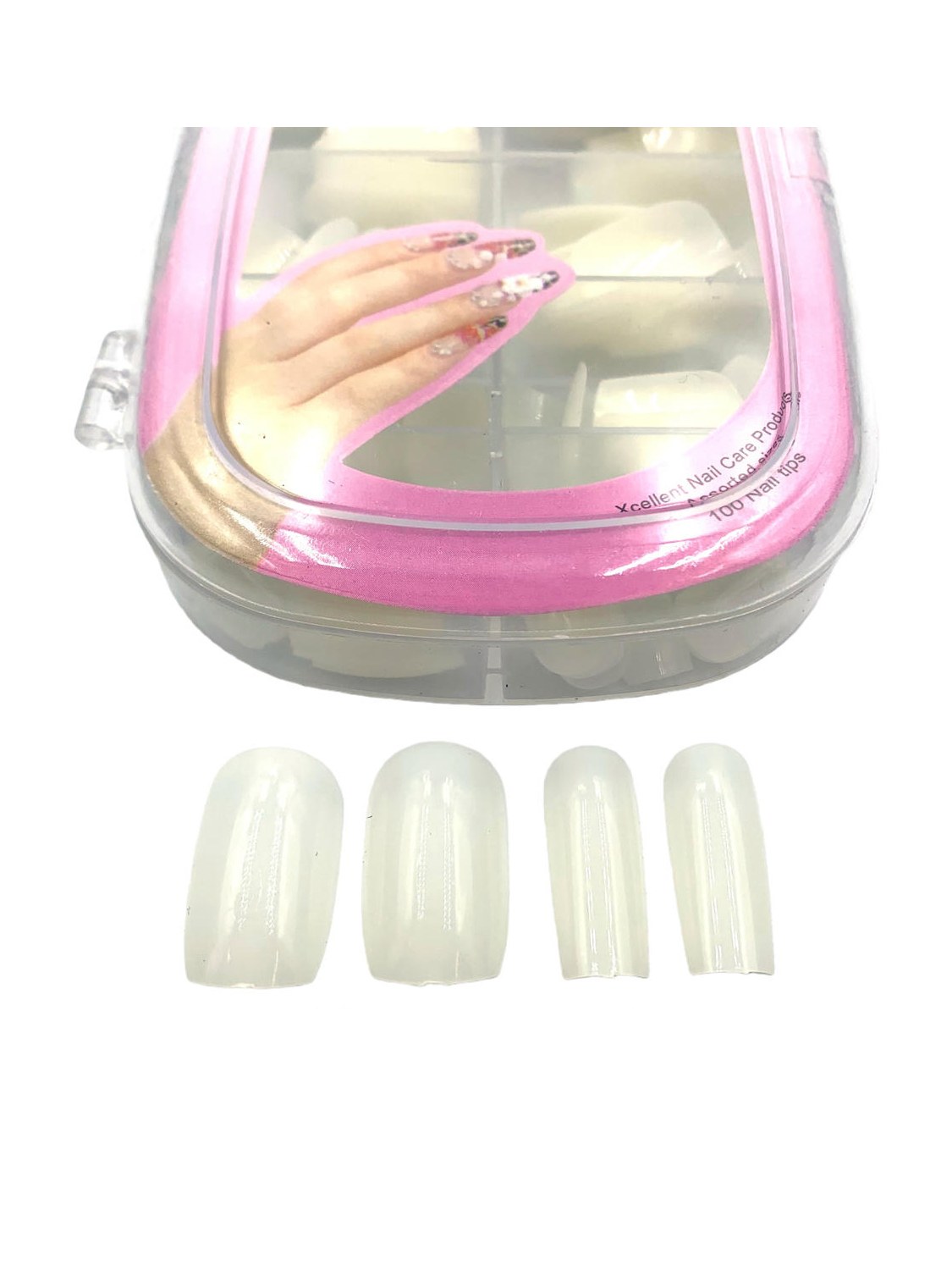 Unhas Postiças Branco Tips 12 Caixas Acrilica 100 Peças