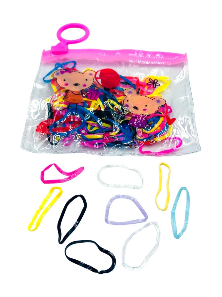 Elasticos Cabelo Silicone Descartaveis Bolsinha Kit 12Pacote