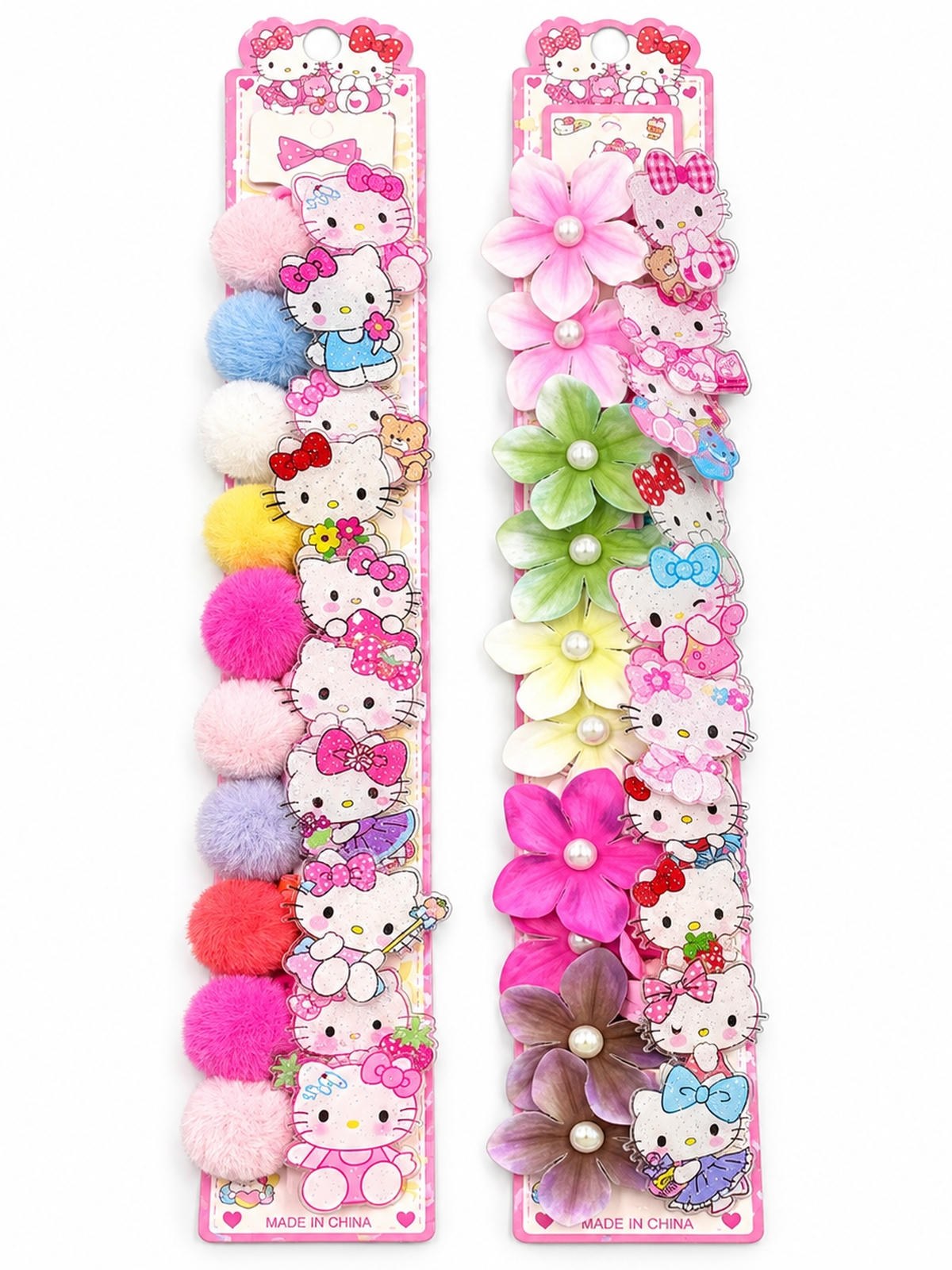 Kit 40 Elástico de Cabelo Gatinha Presente Dia Das Crianças
