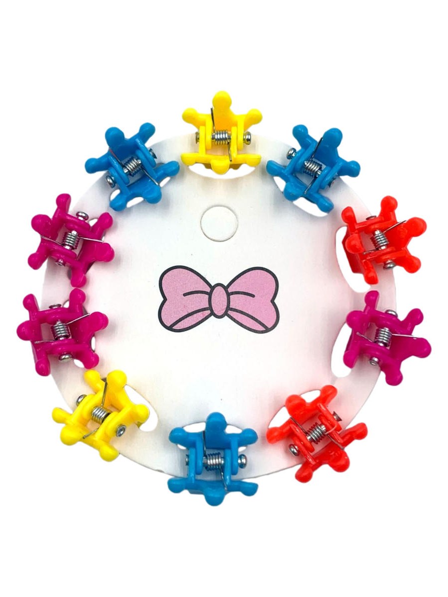 Mini Piranha Cabelo Colorida Presilha Infantil Kit 120 Peças