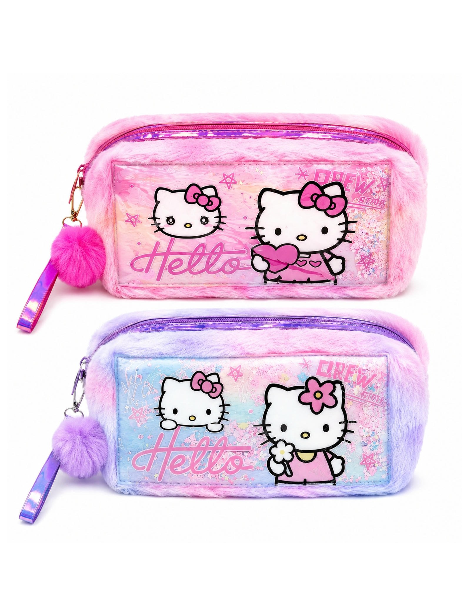 Estojo Organizador de Pelúcia Felpuda Cartoon Meninas