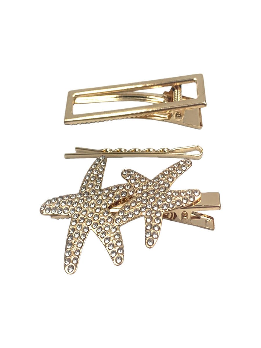 Presilha Grampo Cabelo Bico Pato Strass Kit 36 Peças