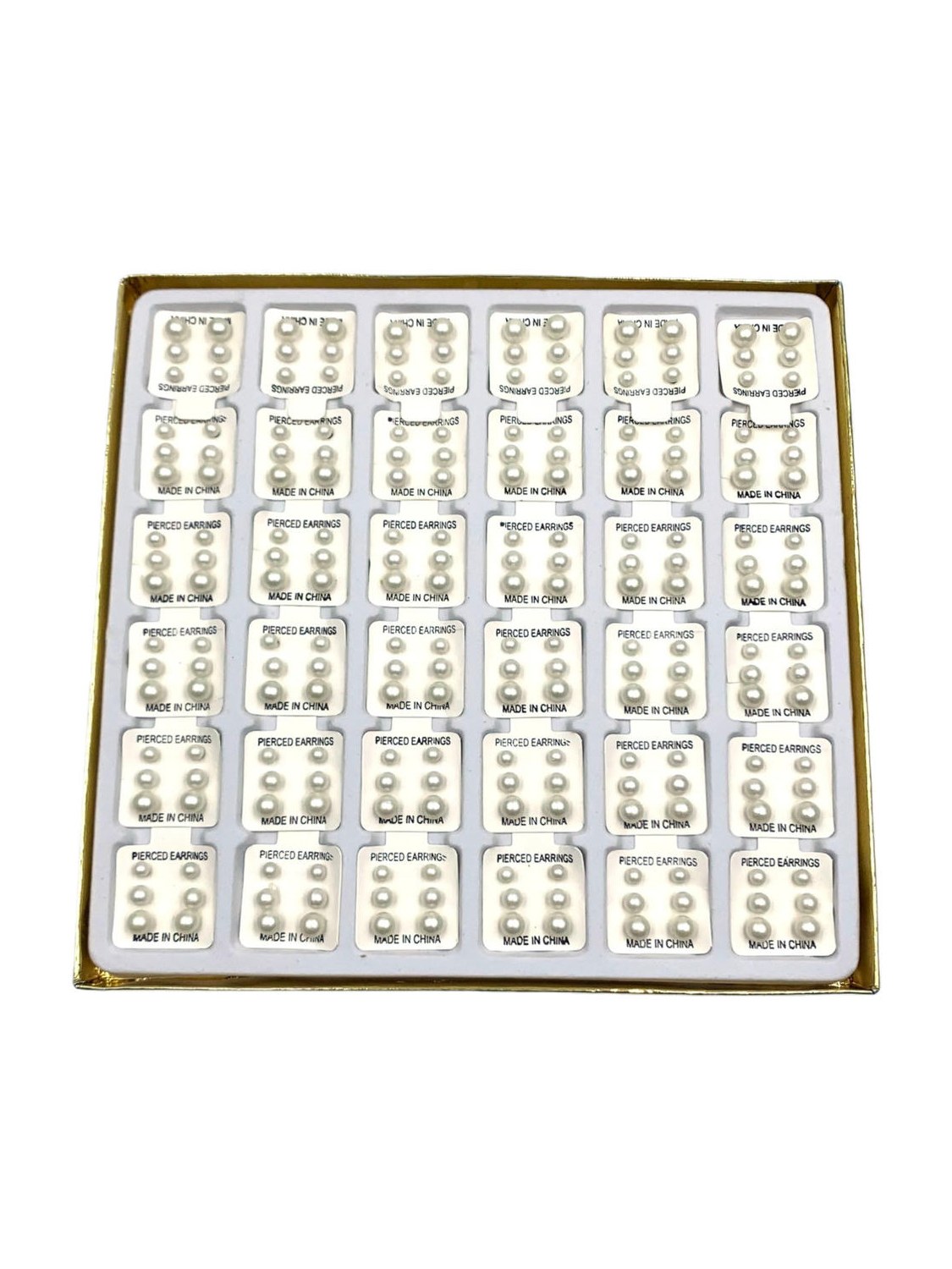 Brincos Perola Silicone Caixa 108 Pares