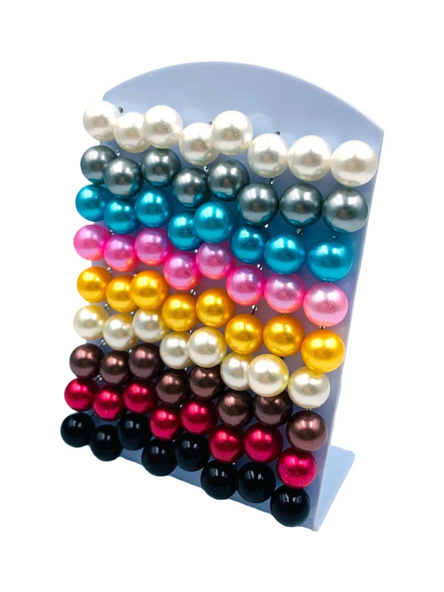 Brincos Perola Feminino Kit Cartela 36 Pares