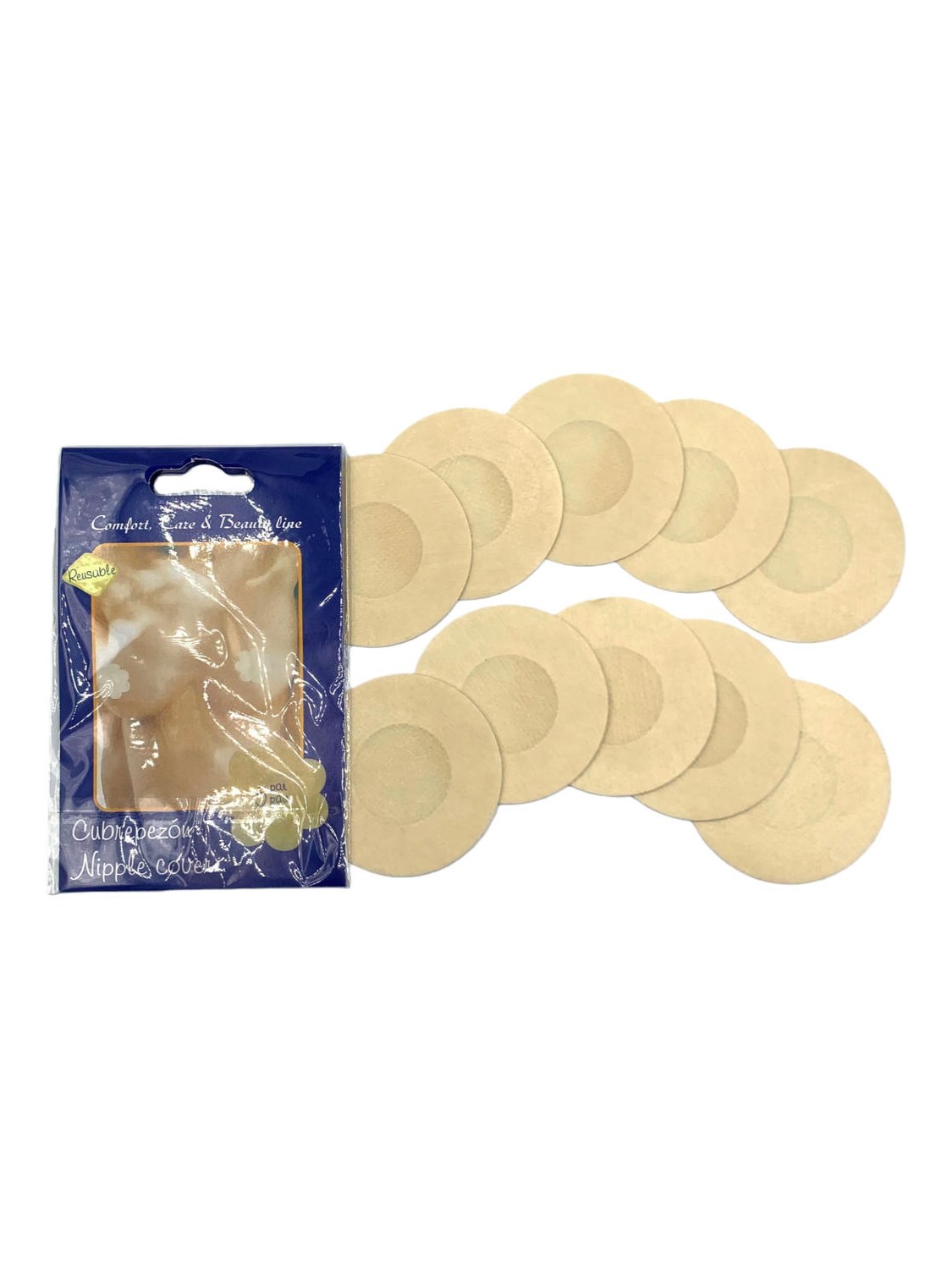 Protetor Mamilo 6x6cm Sutia Adesivo Invisivel Kit 5 Pares
