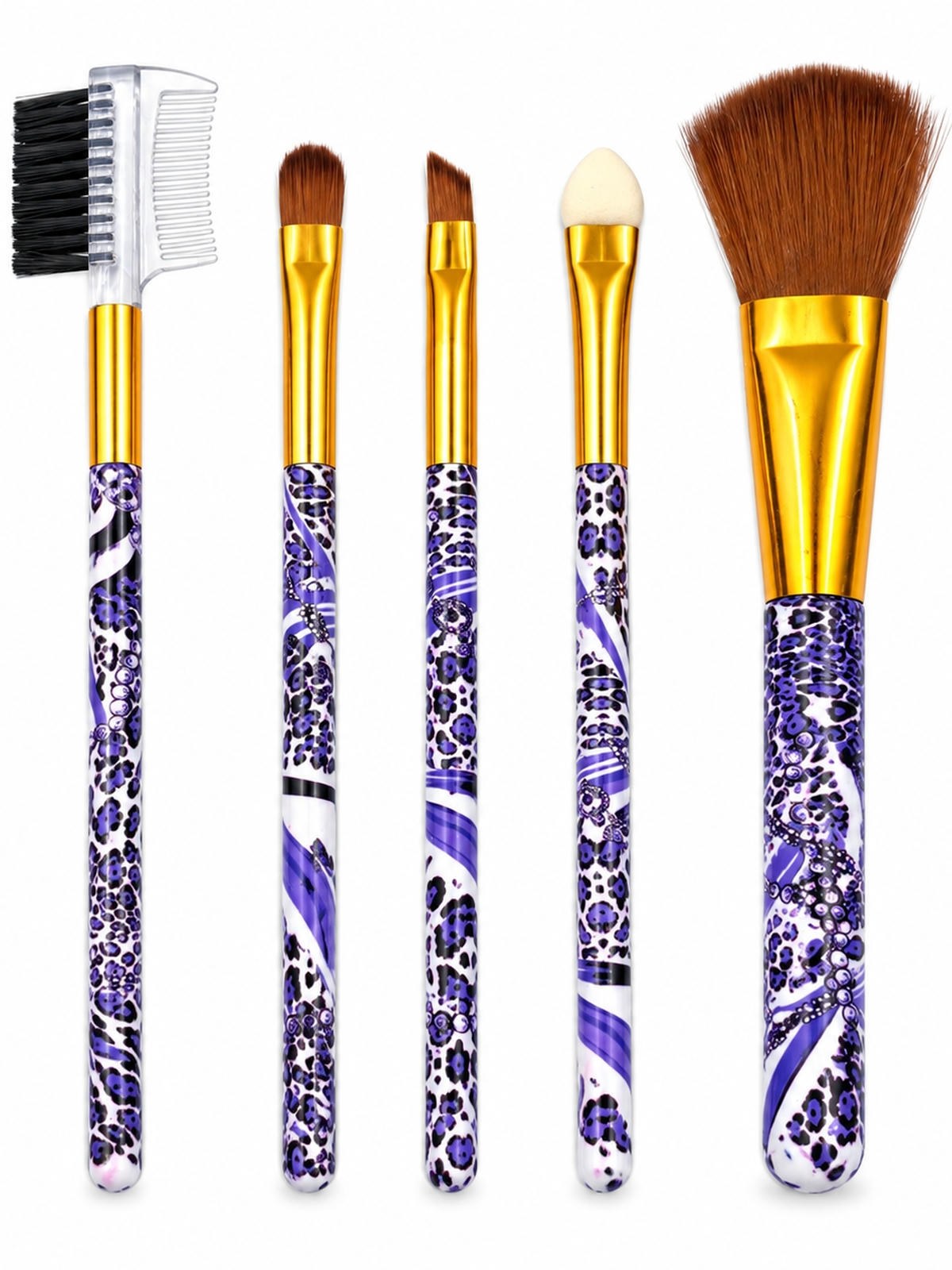 Kit 12 Pincéis de Maquiagem Completo Ferramenta com 60 Peças