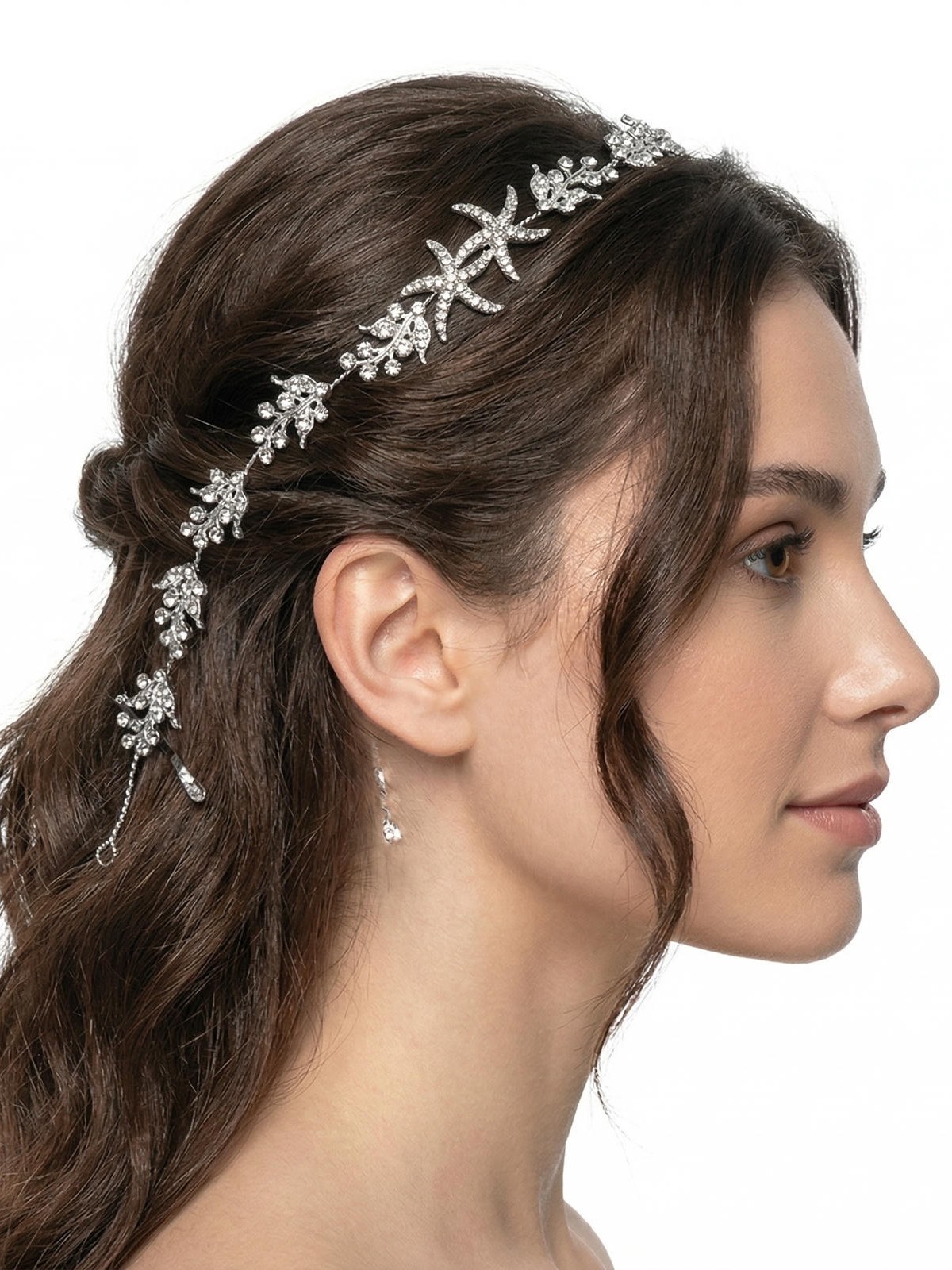 Arranjo de Cabelo Strass do Mar Noiva Festa Pacote com 12Kit