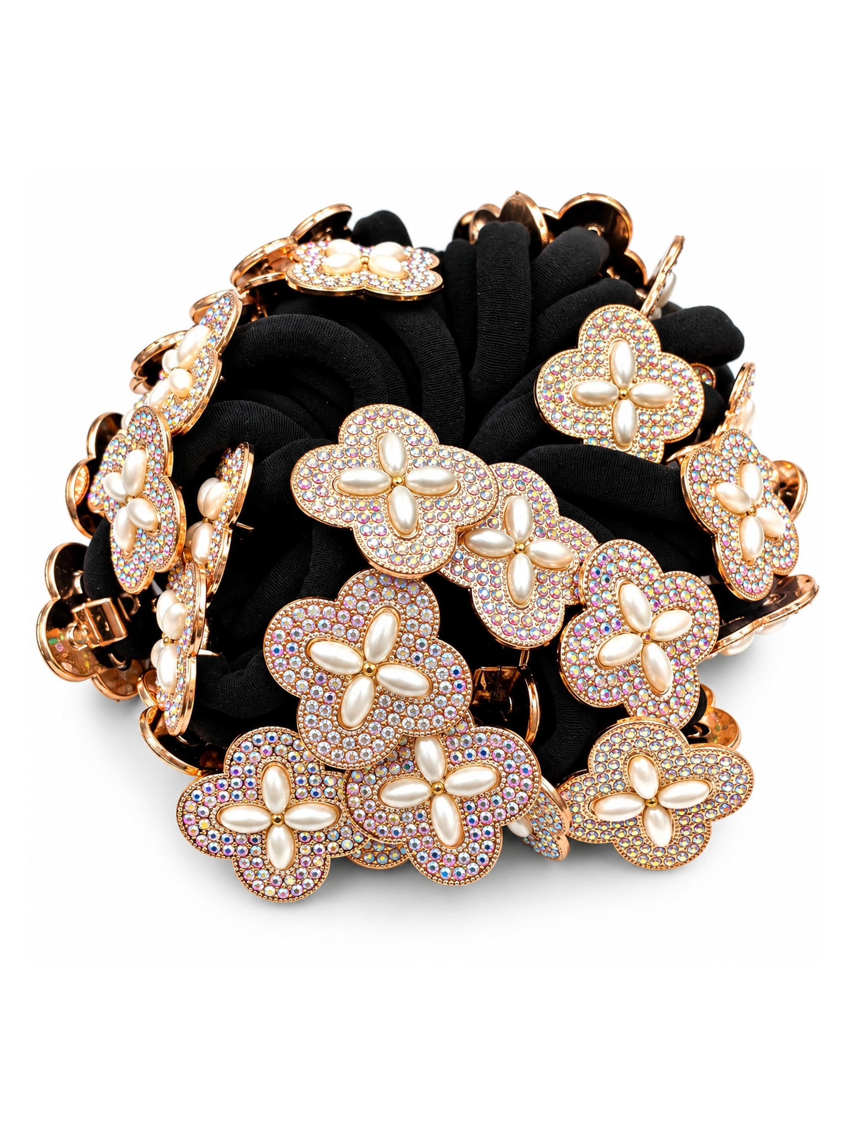 Kit 50 Elástico de Cabelo com Strass e Pérola Xuxinha
