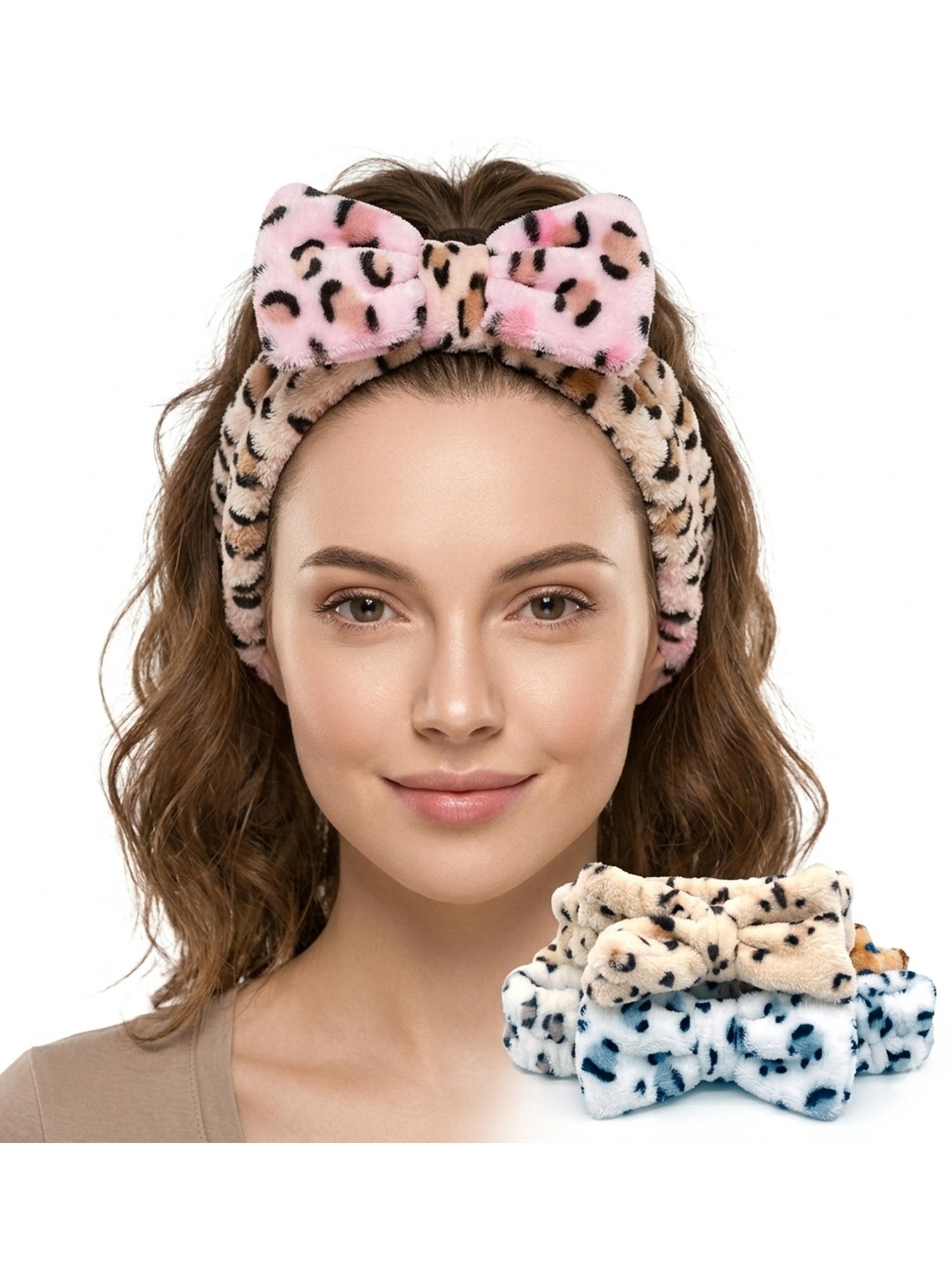 Faixa de Cabelo Maquiagem Skincare Lavar Rosto Fofa 12 Peças