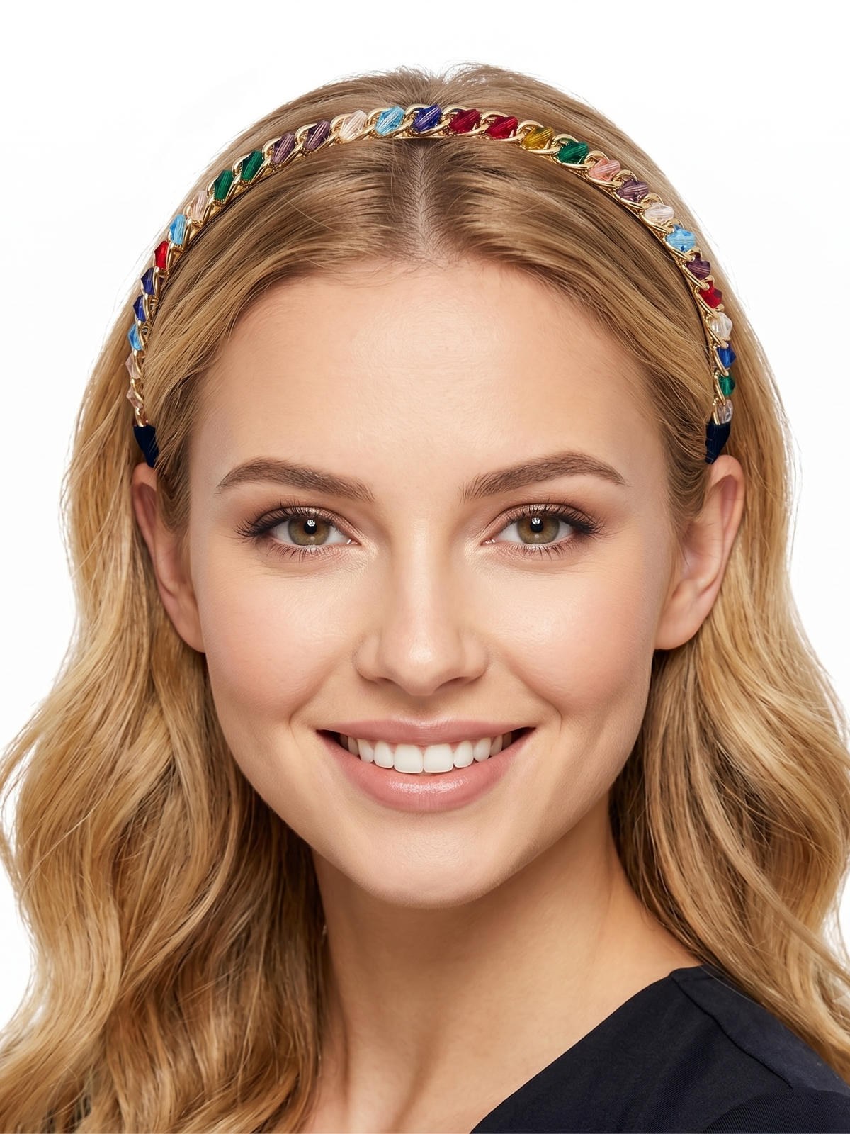 Tiara Cabelo Arco Fino Strass Perola Pedraria Festa Kit 12PC