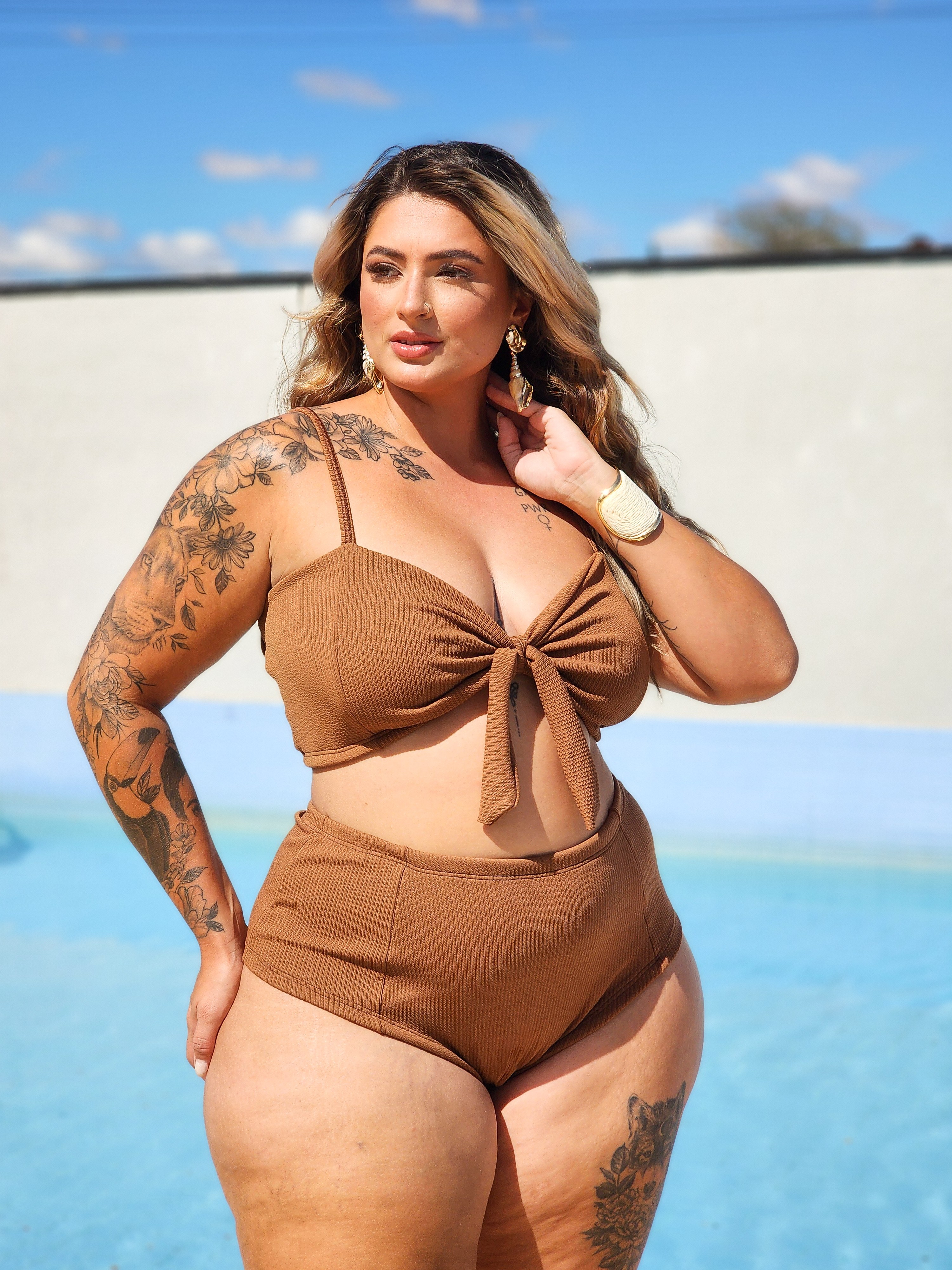 Biquíni Plus Size Moda Praia Feminino Top Calcinha