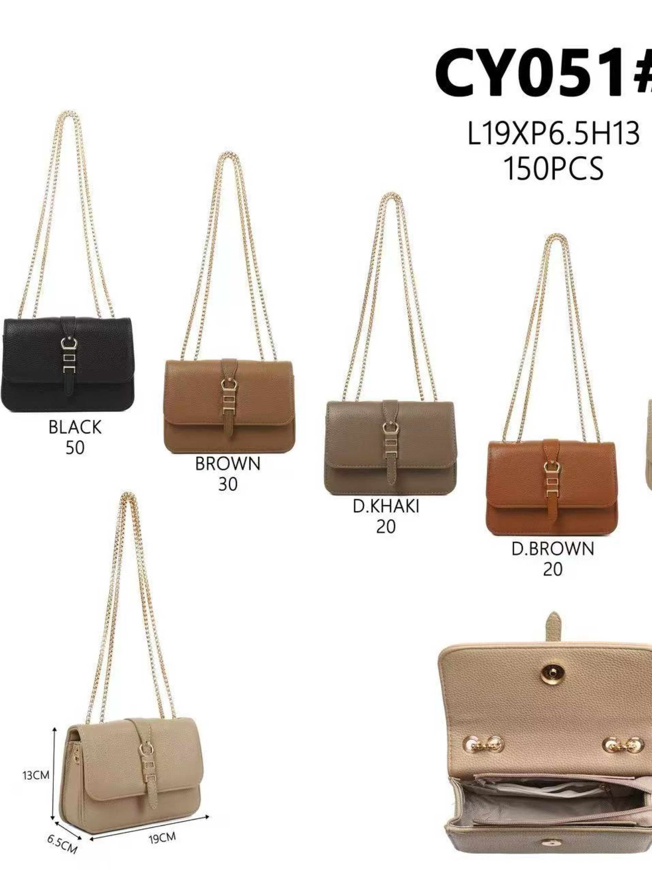 Bolsa feminina alça corrente 051