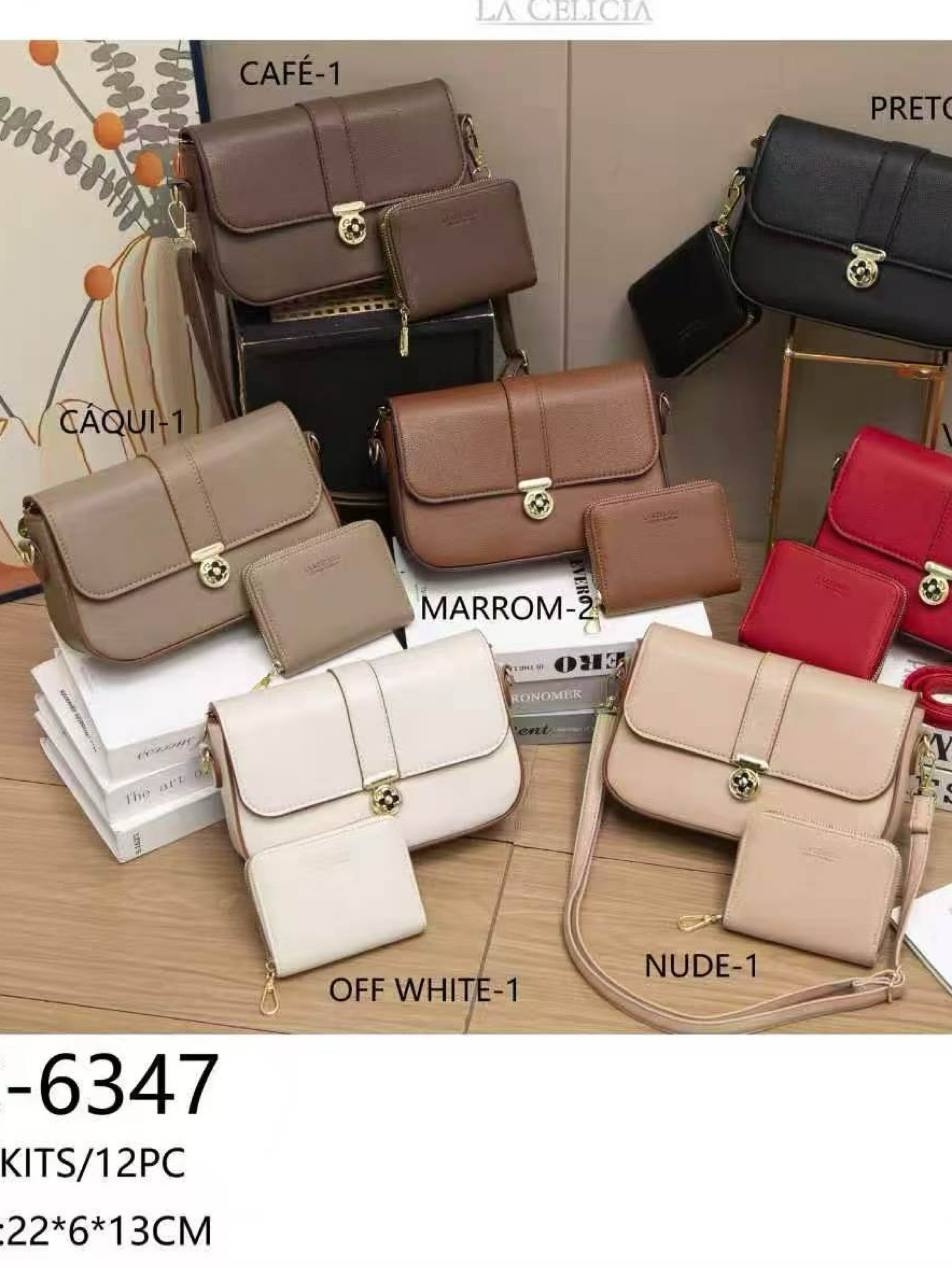 Bolsa feminina com carteira 6347
