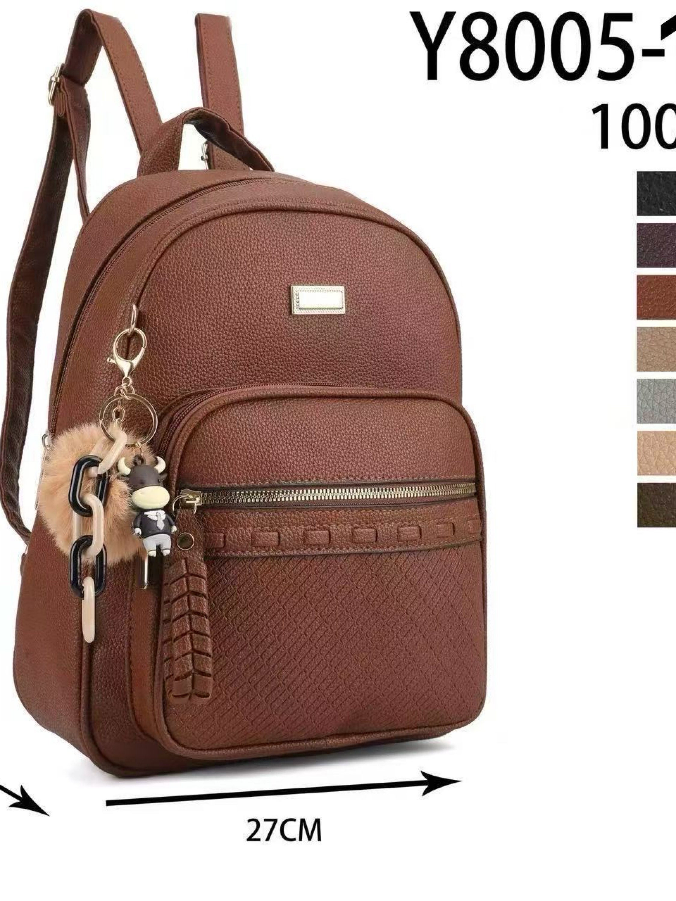 Mochila feminina com chaveiro 8005-10
