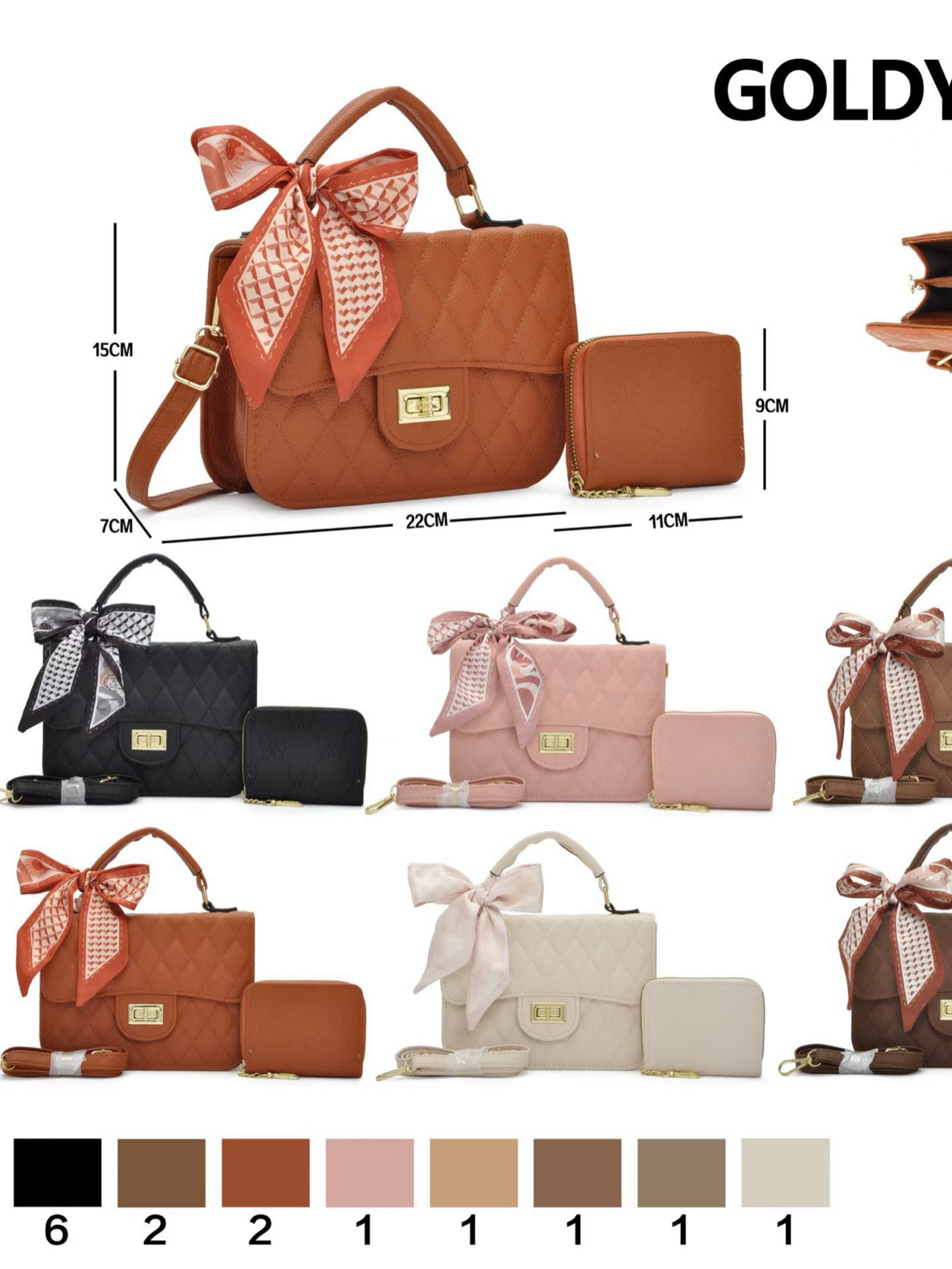 Bolsa feminina com carteira lenço 26