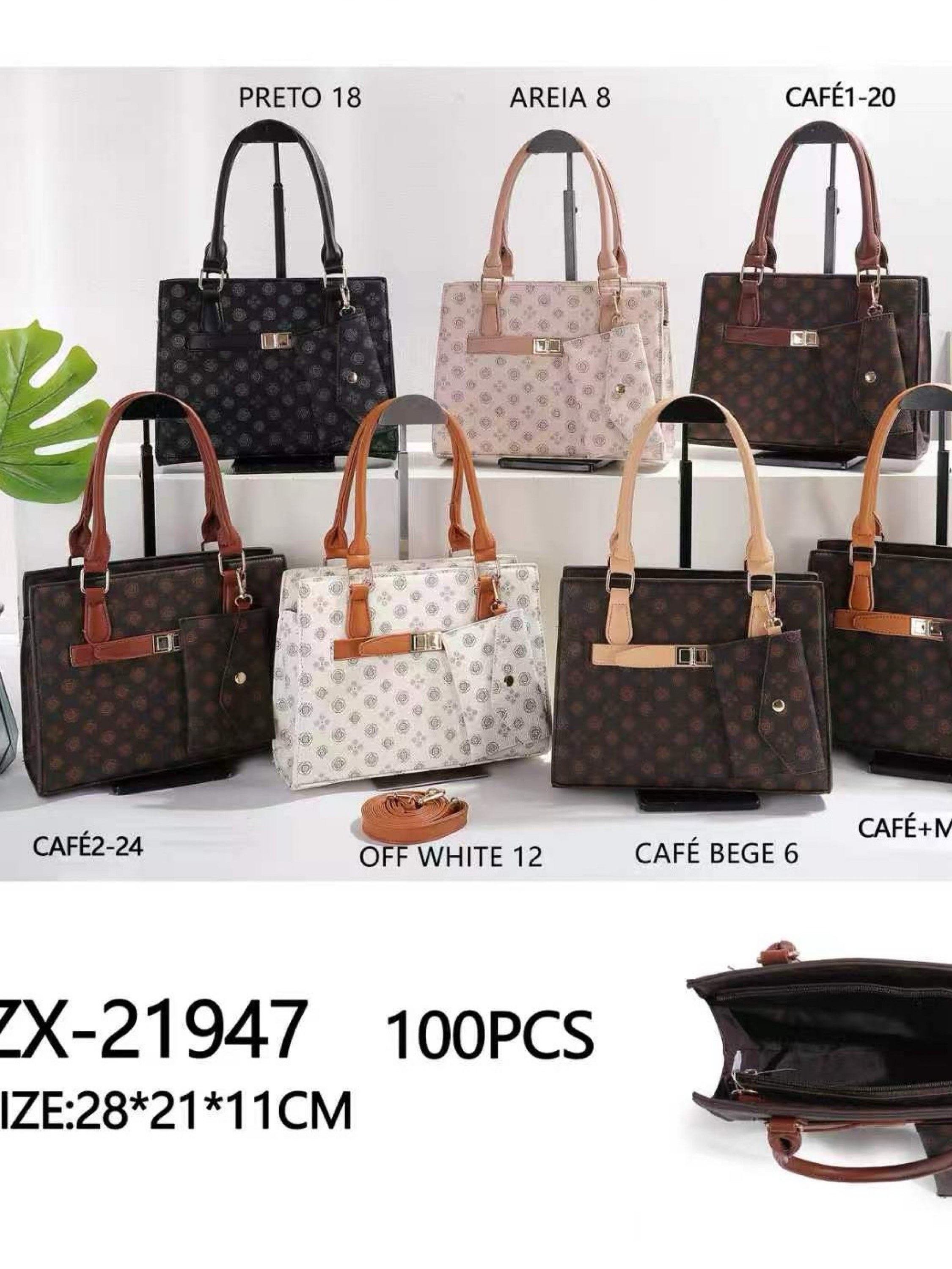 Bolsa feminina com chaveiro 947